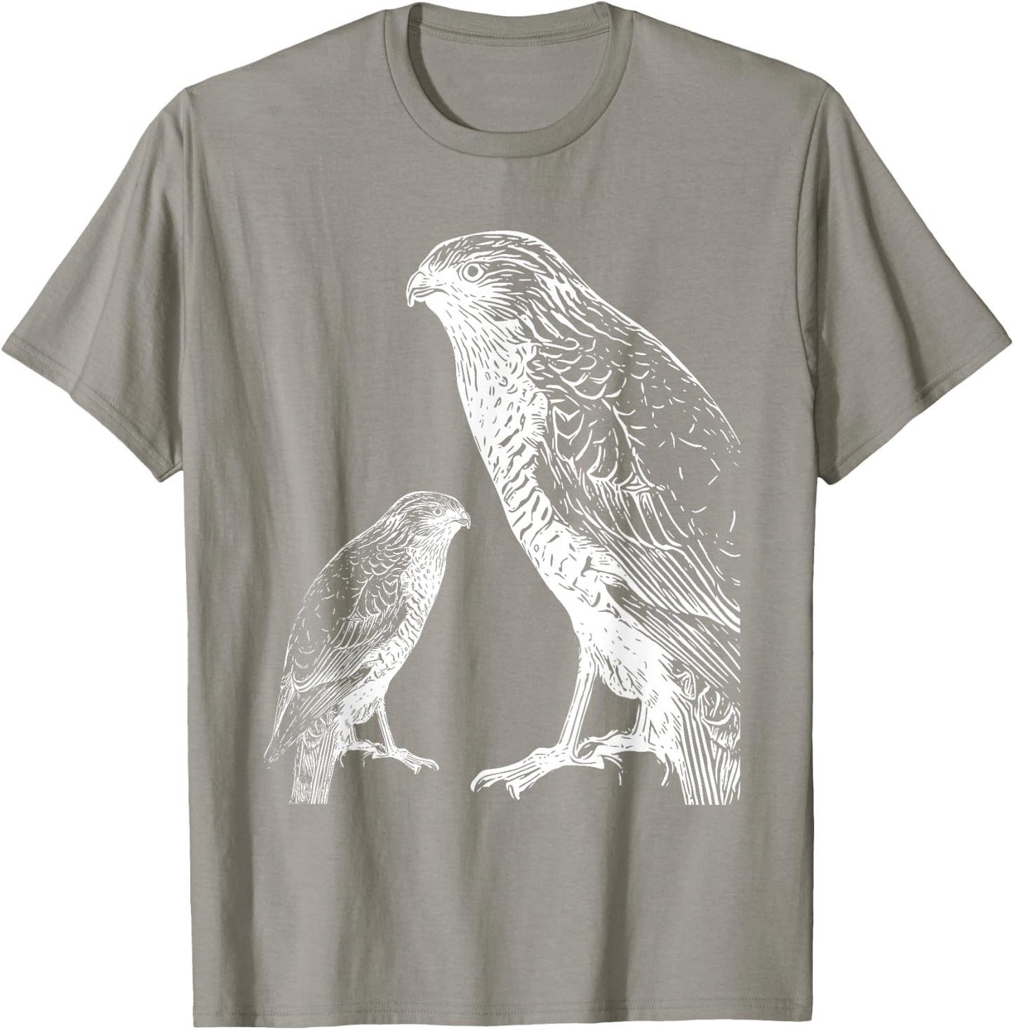 Falcon Bird of Prey Illustration Hawk T-Shirt - T-Shirt | Sand