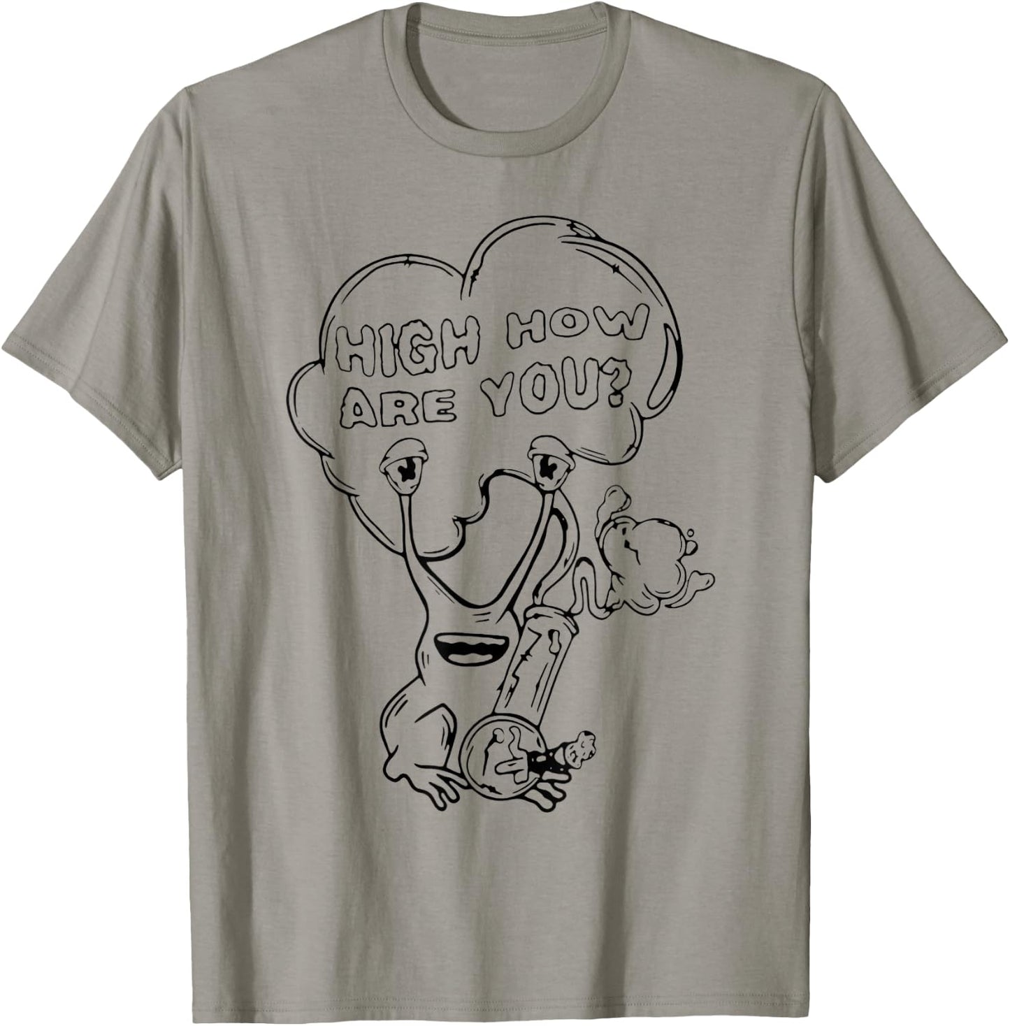 High How are You Daniel Johnston Frog funny 420 weed smoker T-Shirt - T-Shirt | Sand