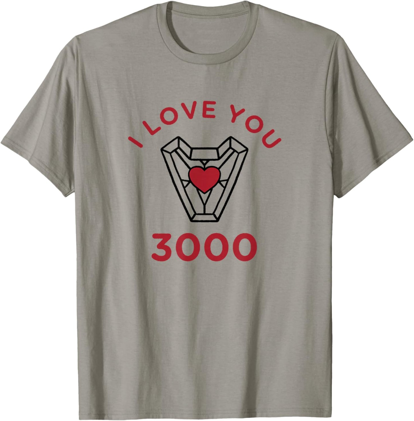 Marvel Valentine's Iron Man I Love You 3000 T-Shirt - T-Shirt | Sand