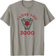 Marvel Valentine's Iron Man I Love You 3000 T-Shirt - T-Shirt | Sand