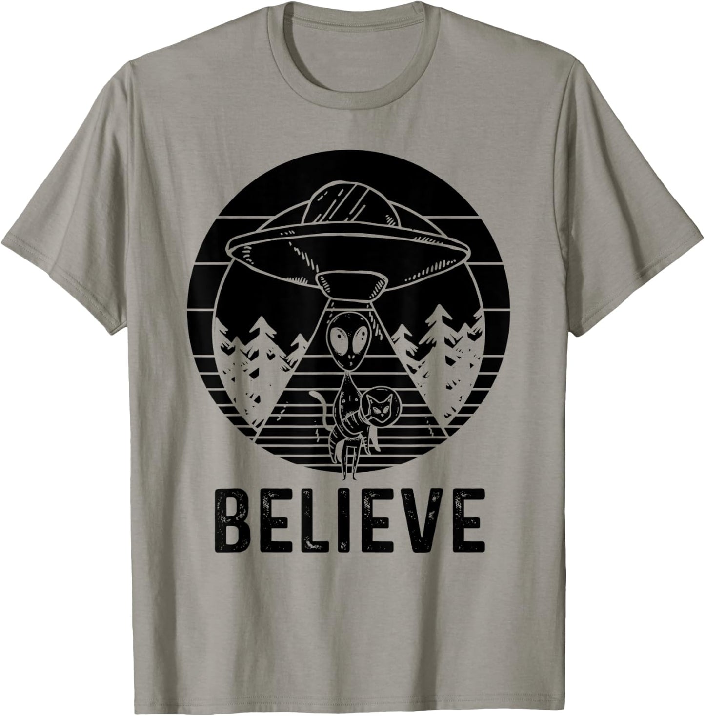 Alien Believe - Alien Shirt Gift Alien Believer T-Shirt - T-Shirt | Sand