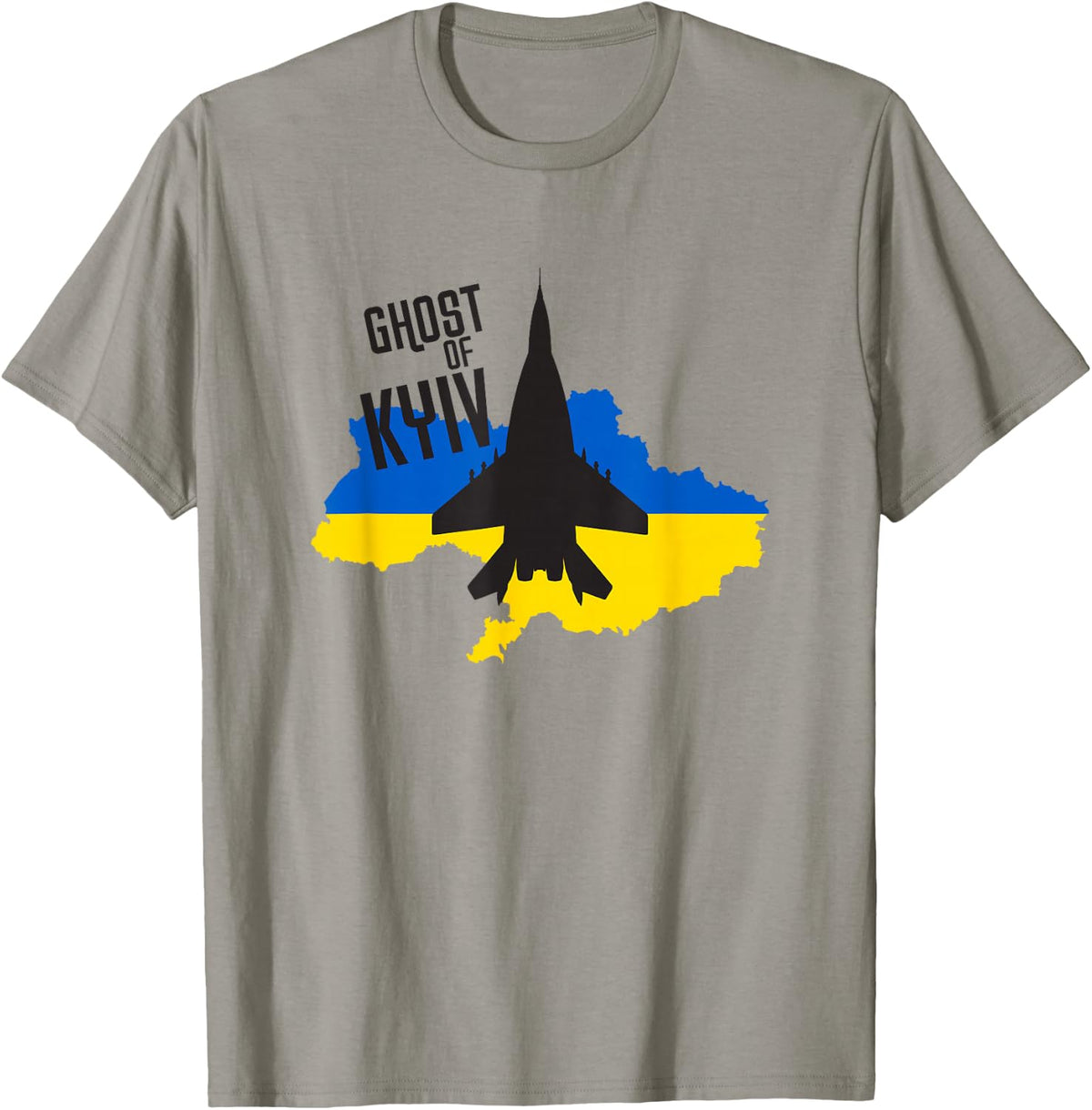 Ghost of Kyiv - MIG 29 Fight Pilot Ace of Ukraine T-Shirt - T-Shirt | Sand