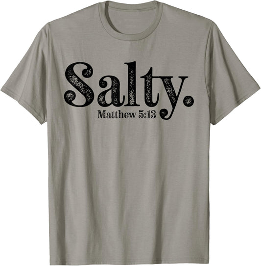 Salty Matthew 5:13 Bible Verse Christian Faith Religious T-Shirt - T-Shirt | Sand
