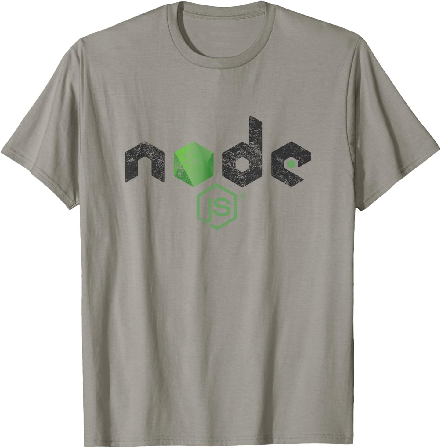 Node JS Logo Nodejs Programmer Developer Distressed Vintage T-Shirt - T-Shirt | Sand