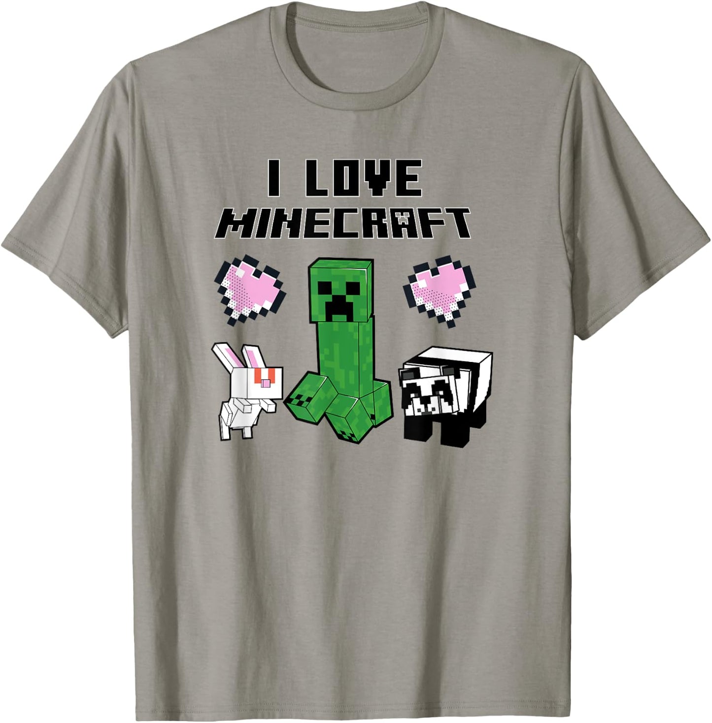 Minecraft Mob Group I Love Minecraft Poster T-Shirt - T-Shirt | Sand