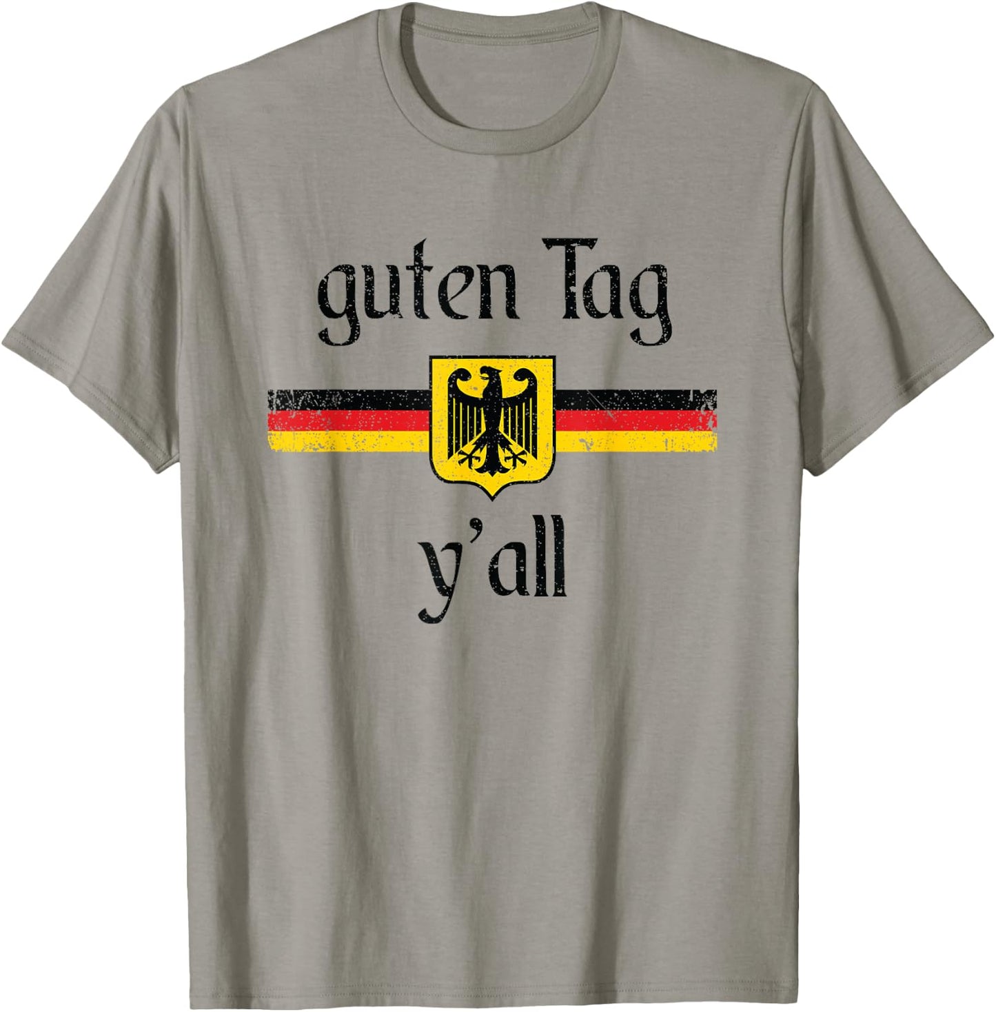 Oktoberfest German Flag Eagle Festival Hello Y'all T-Shirt - T-Shirt | Sand