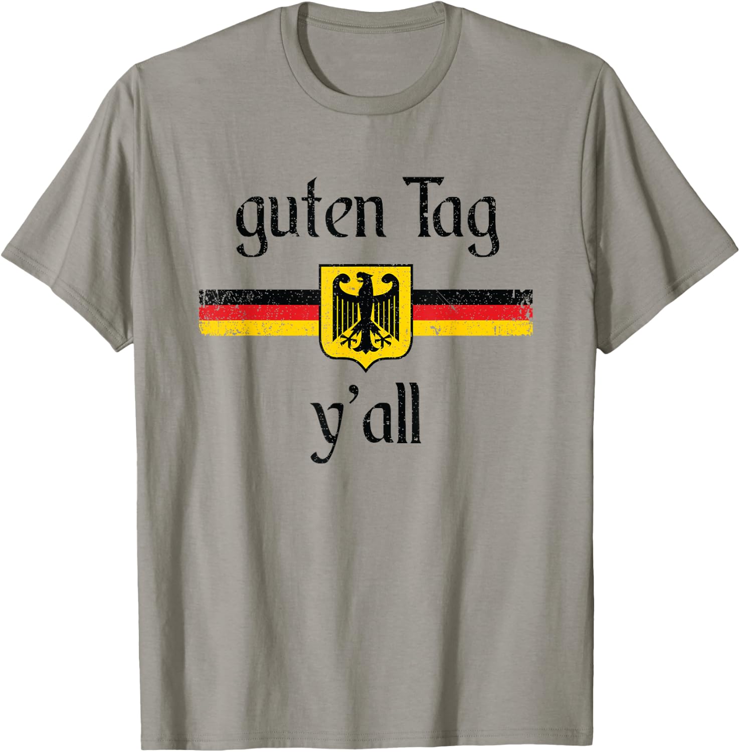Oktoberfest German Flag Eagle Festival Hello Y'all T-Shirt - T-Shirt | Sand