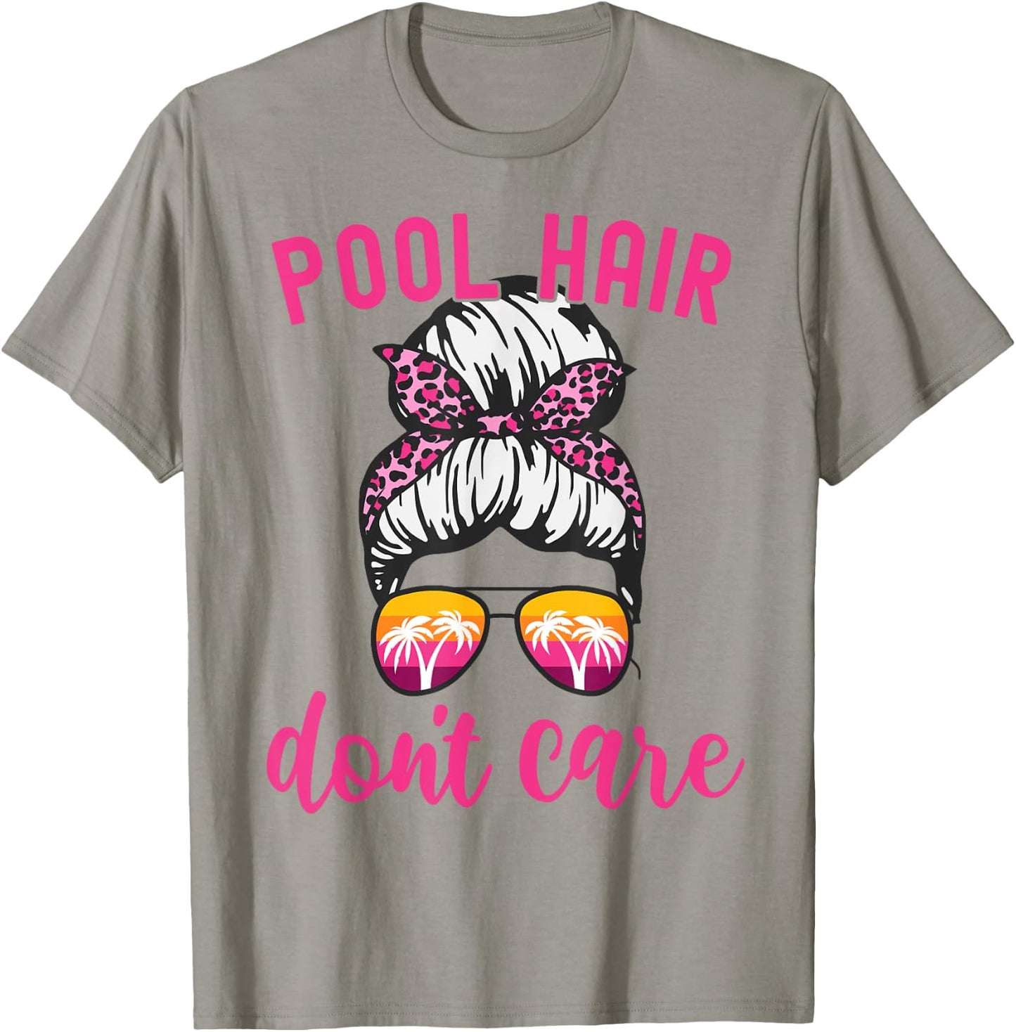 Funny Vacation Beach Summer Pool Hair Don't Care Women T-Shirt - T-Shirt | Sand