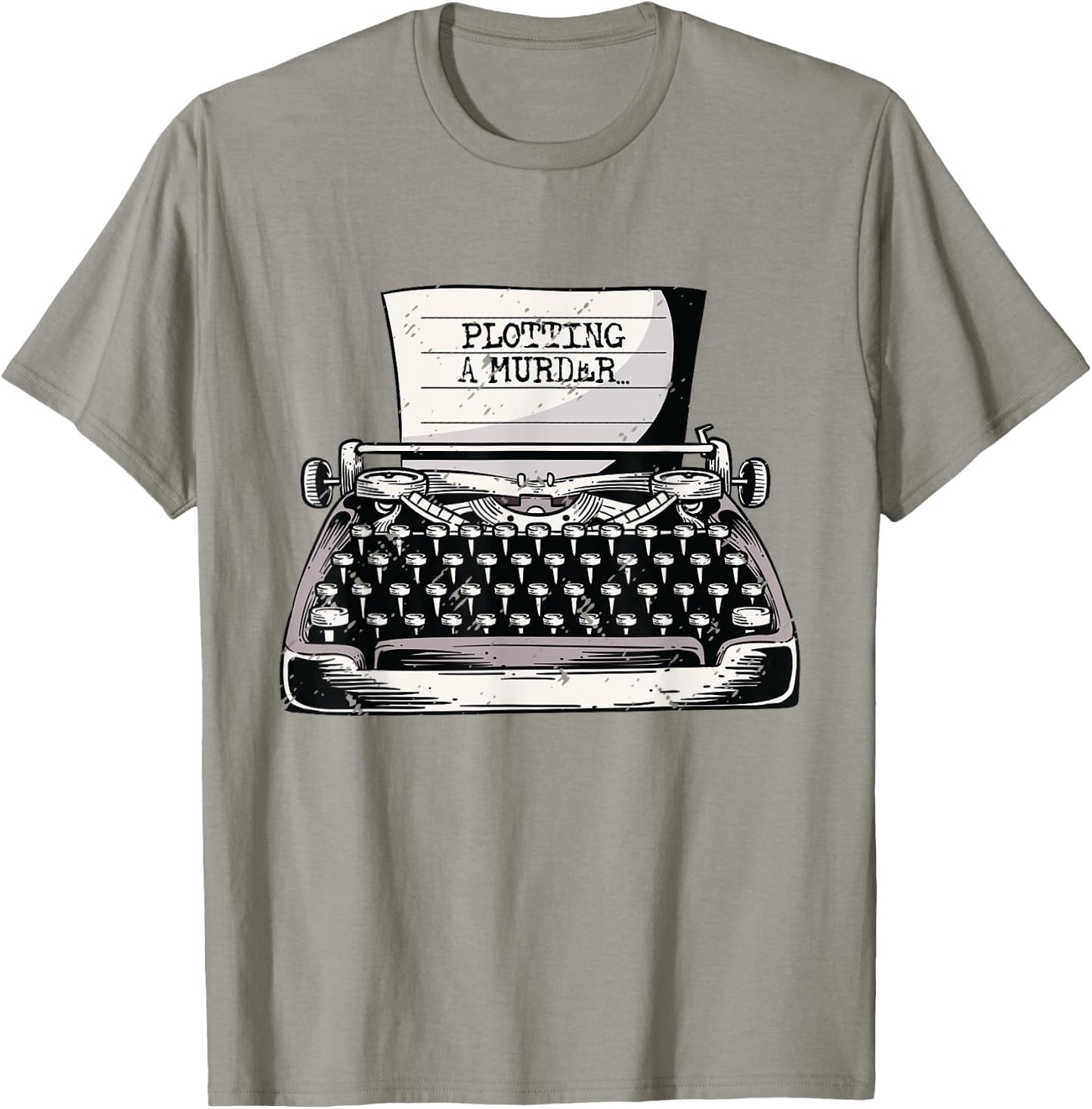 Plotting A Murder Book Writing Novel Author Writer T-Shirt - T-Shirt | Sand