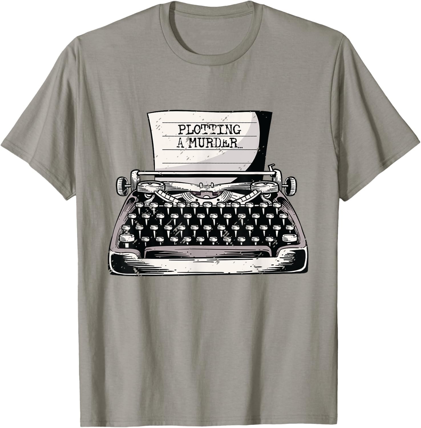 Plotting A Murder Book Writing Novel Author Writer T-Shirt - T-Shirt | Sand