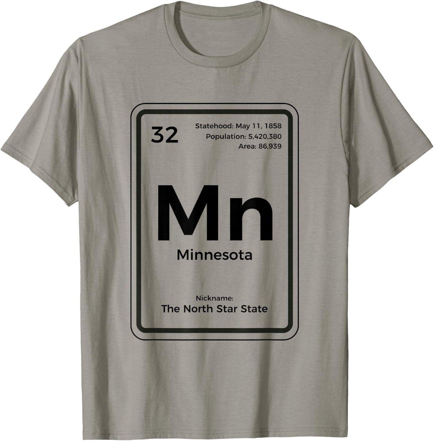 Minnesota Shirt Periodic Table North Star State T-Shirt - T-Shirt | Sand