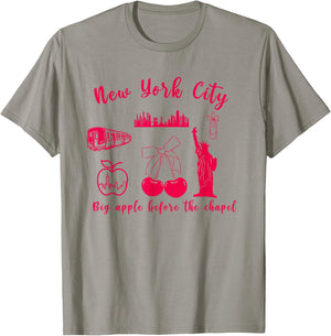 New York City Luxury Bachelorette Cherry Coquette Bridesmaid T-Shirt - T-Shirt | Sand