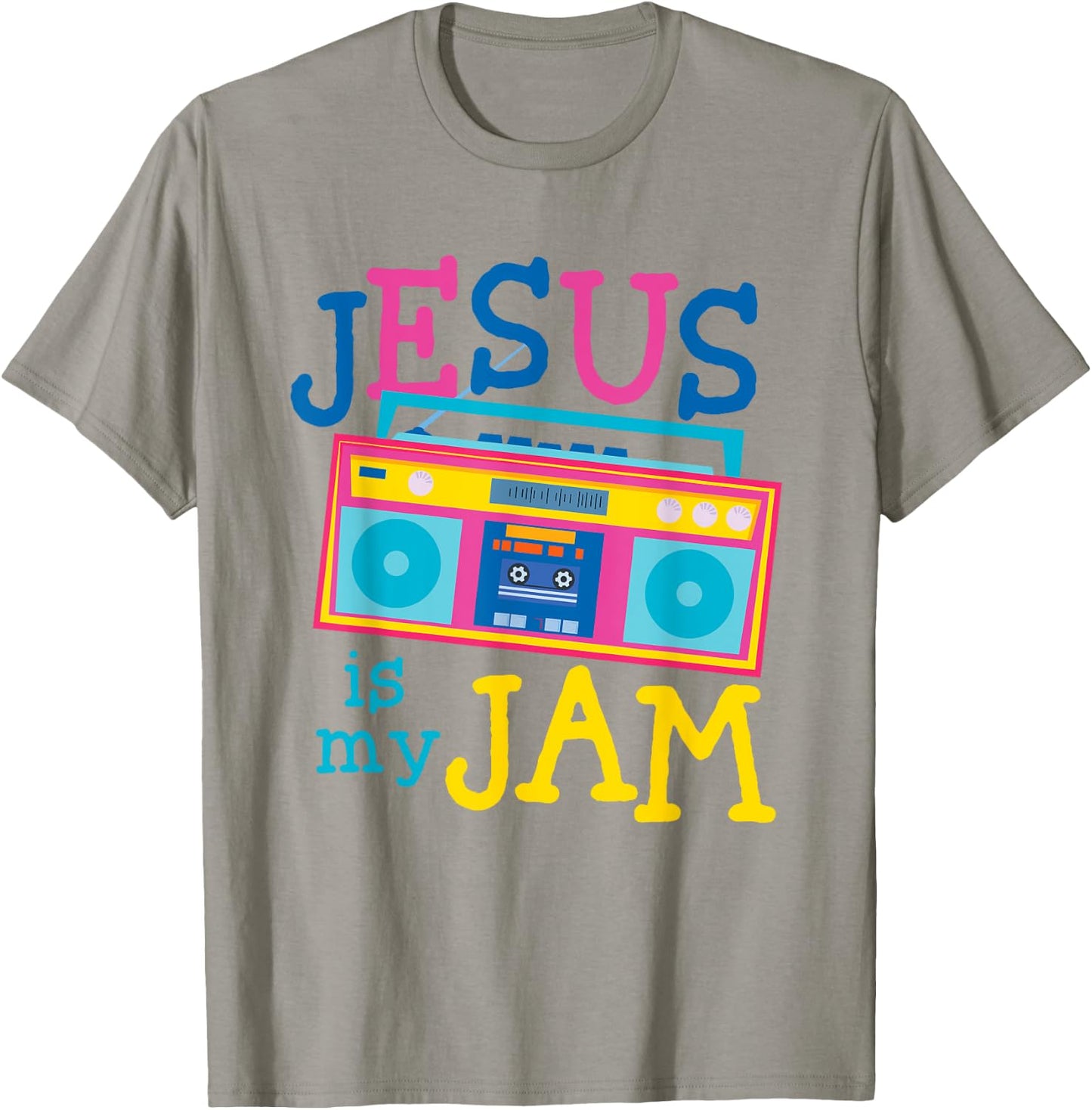 Jesus is My Jam Inspiration Christian Religious Bible Verse T-Shirt - T-Shirt | Sand