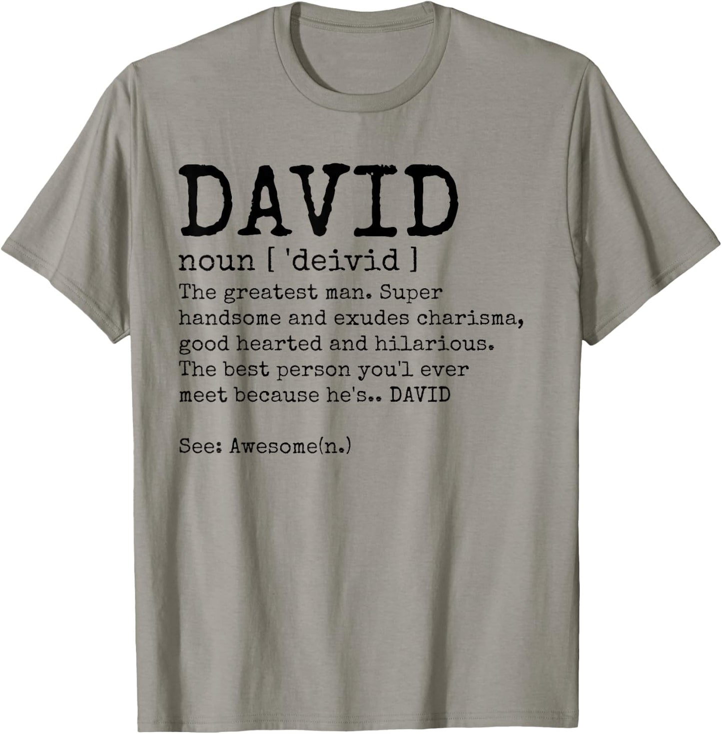 David Definition Funny Name Adult Birthday T-Shirt - T-Shirt | Sand