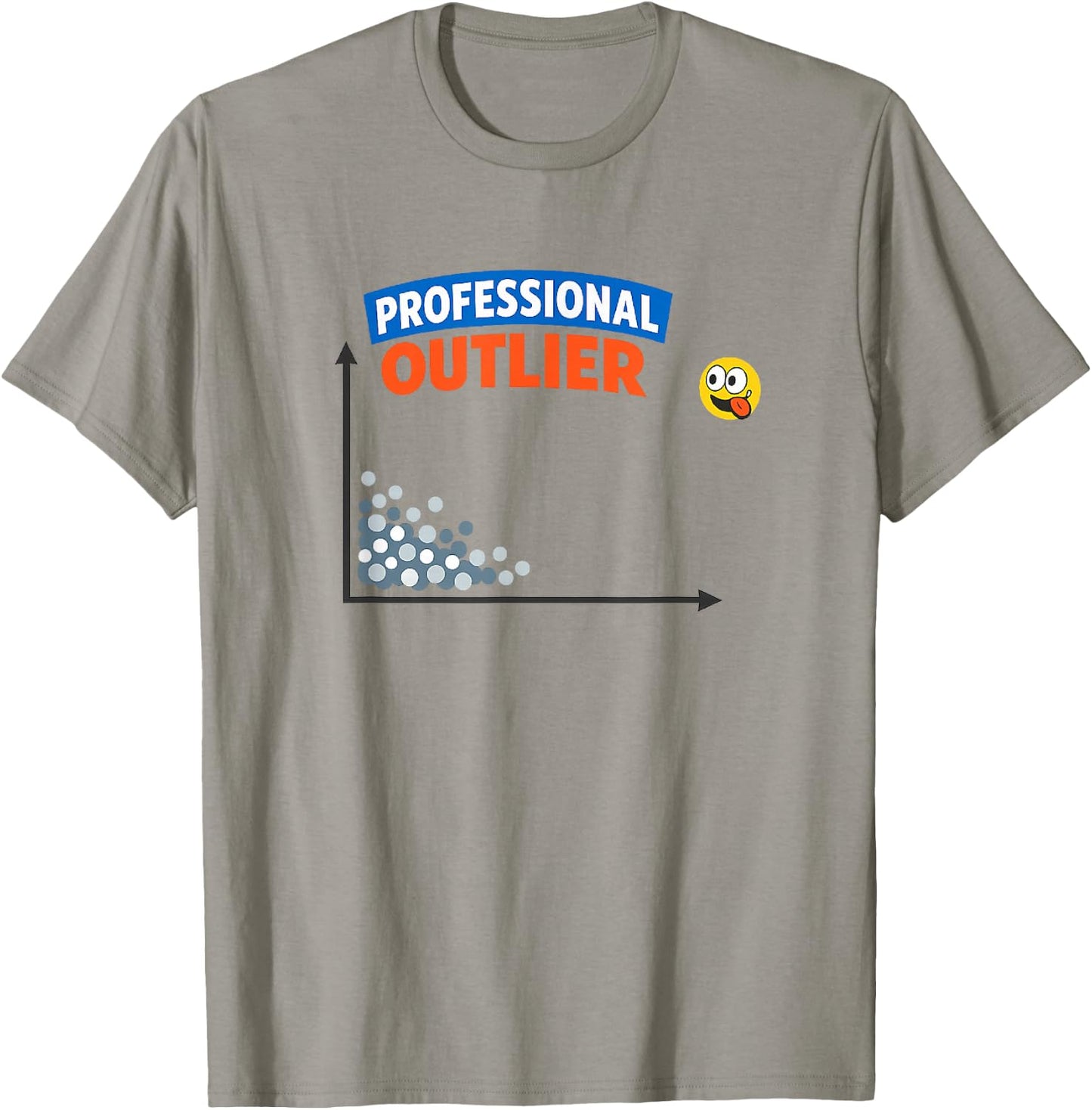 Professional Outlier Funny Statistics Data Statistician T-Shirt - T-Shirt | Sand