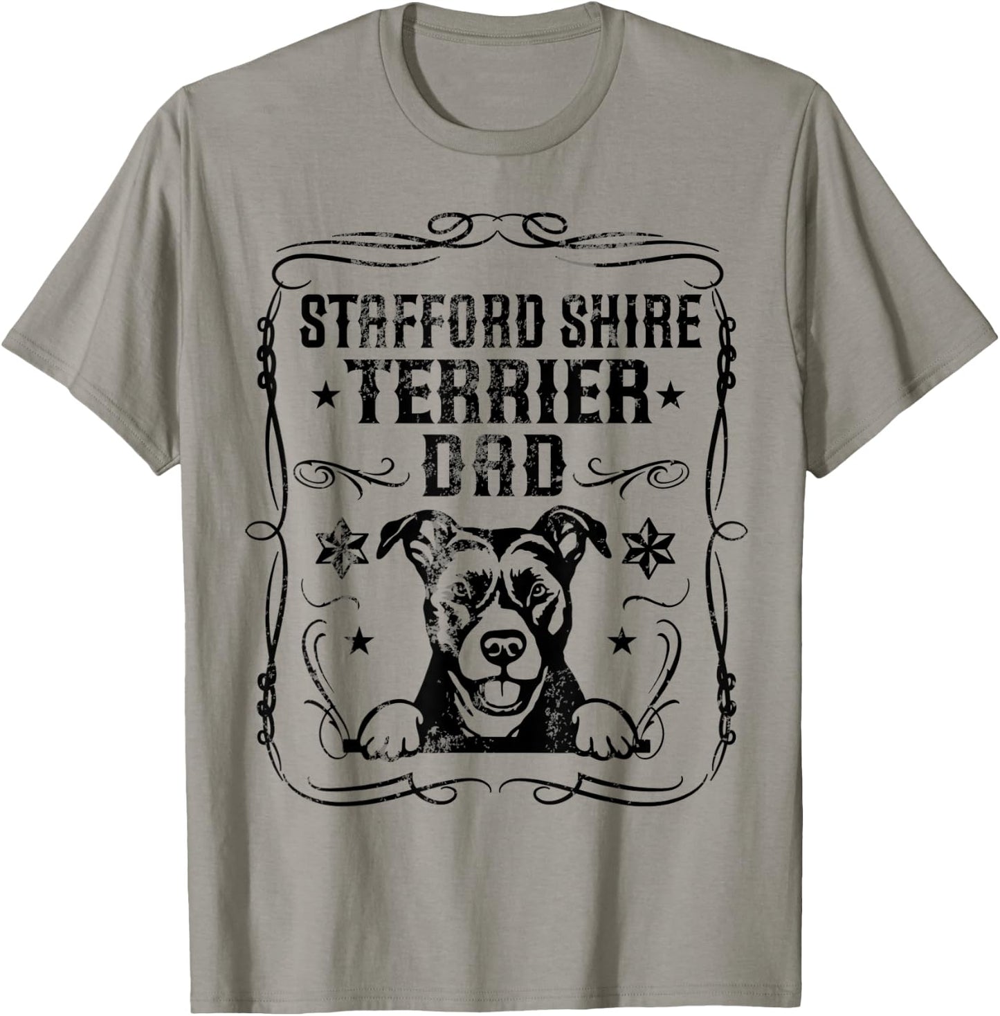 Stafford Shire Terrier Dad Best Dog Lover Father Day Themed Women T-Shirt - T-Shirt | Sand