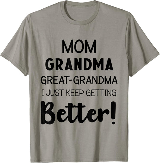 Mom Grandma & Great Grandma Mother’s Day Great Grandmother T-Shirt - T-Shirt | Sand