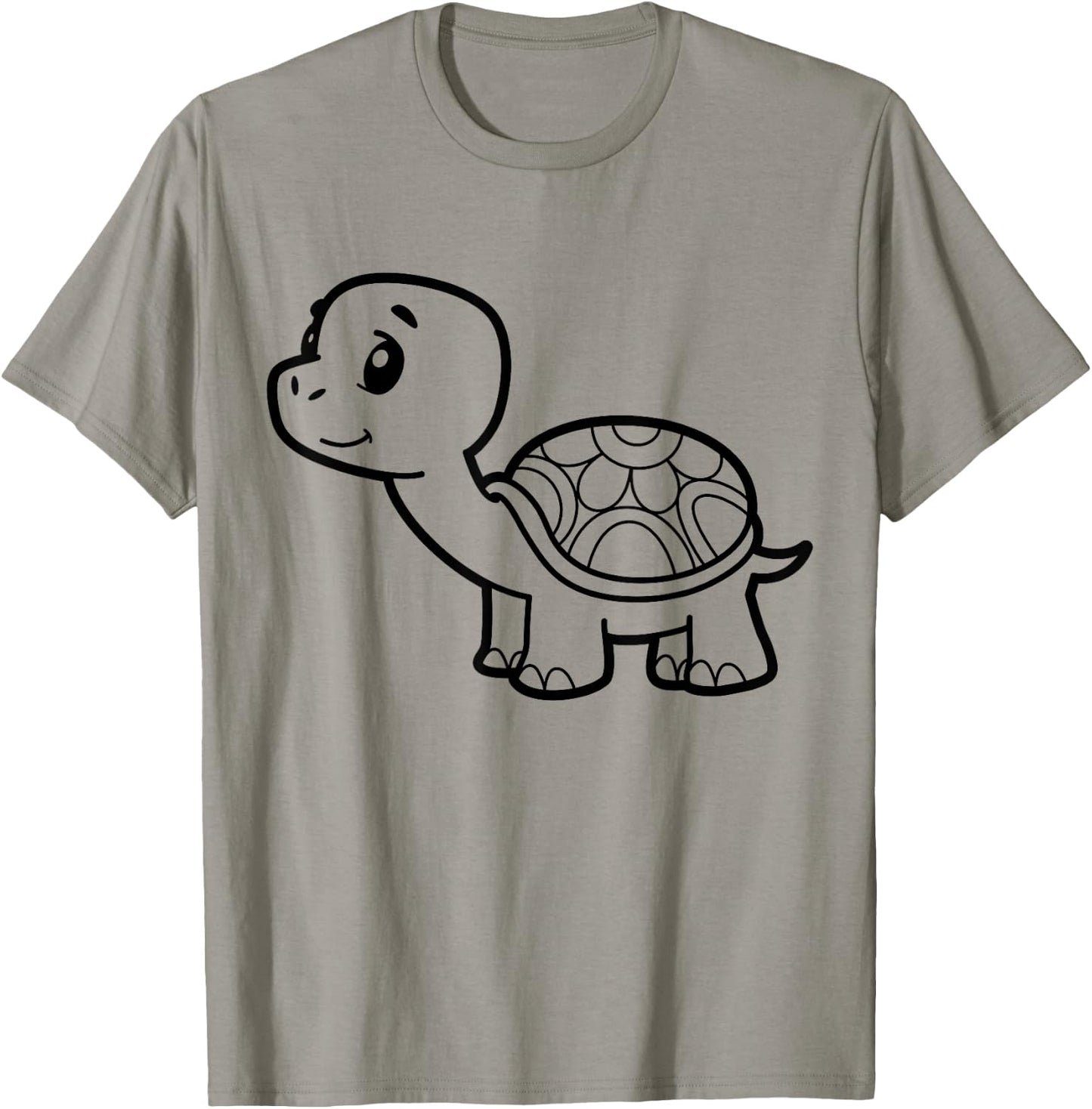 Cute turtle to paint and colour for children T-Shirt - T-Shirt | Sand