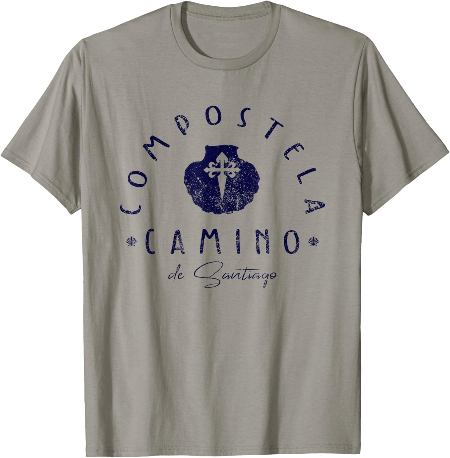 Camino de Santiago Spain Scallop Shell St James Hiking Gift T-Shirt - T-Shirt | Sand