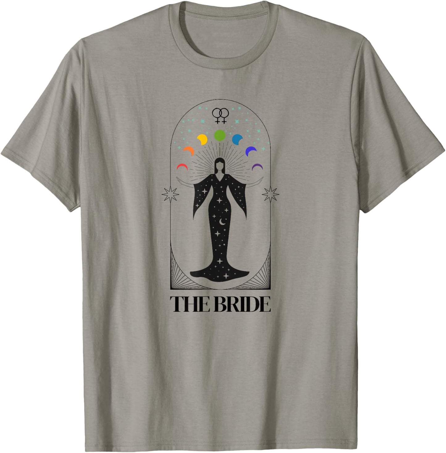 Lesbian Bride Gay Brides Tarot Bachelorette Lgbt Wedding Day T-Shirt - T-Shirt | Sand