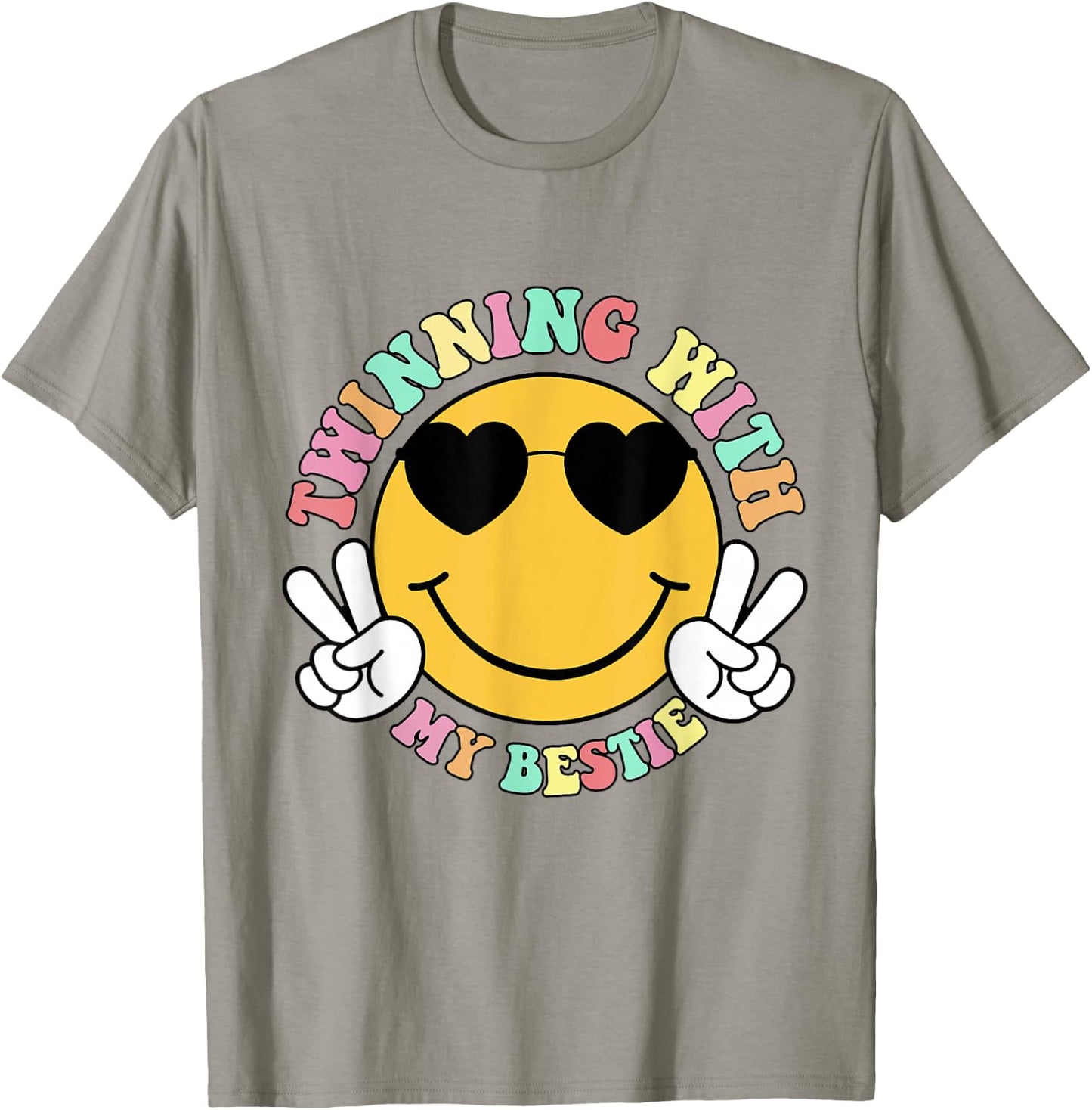 Twinning With My Bestie Girls Kids Matching Bestfriend BFF T-Shirt - T-Shirt | Sand