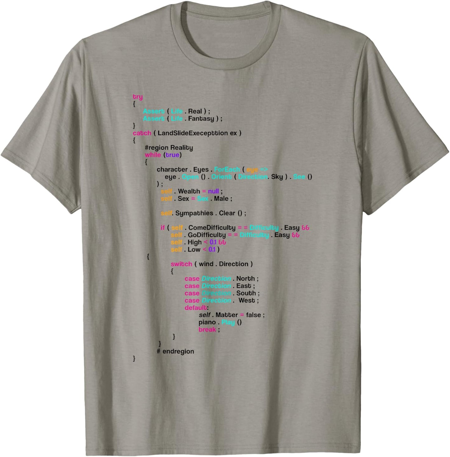 Assert Code Programmer Software Developer Nerd Computer T-Shirt - T-Shirt | Sand