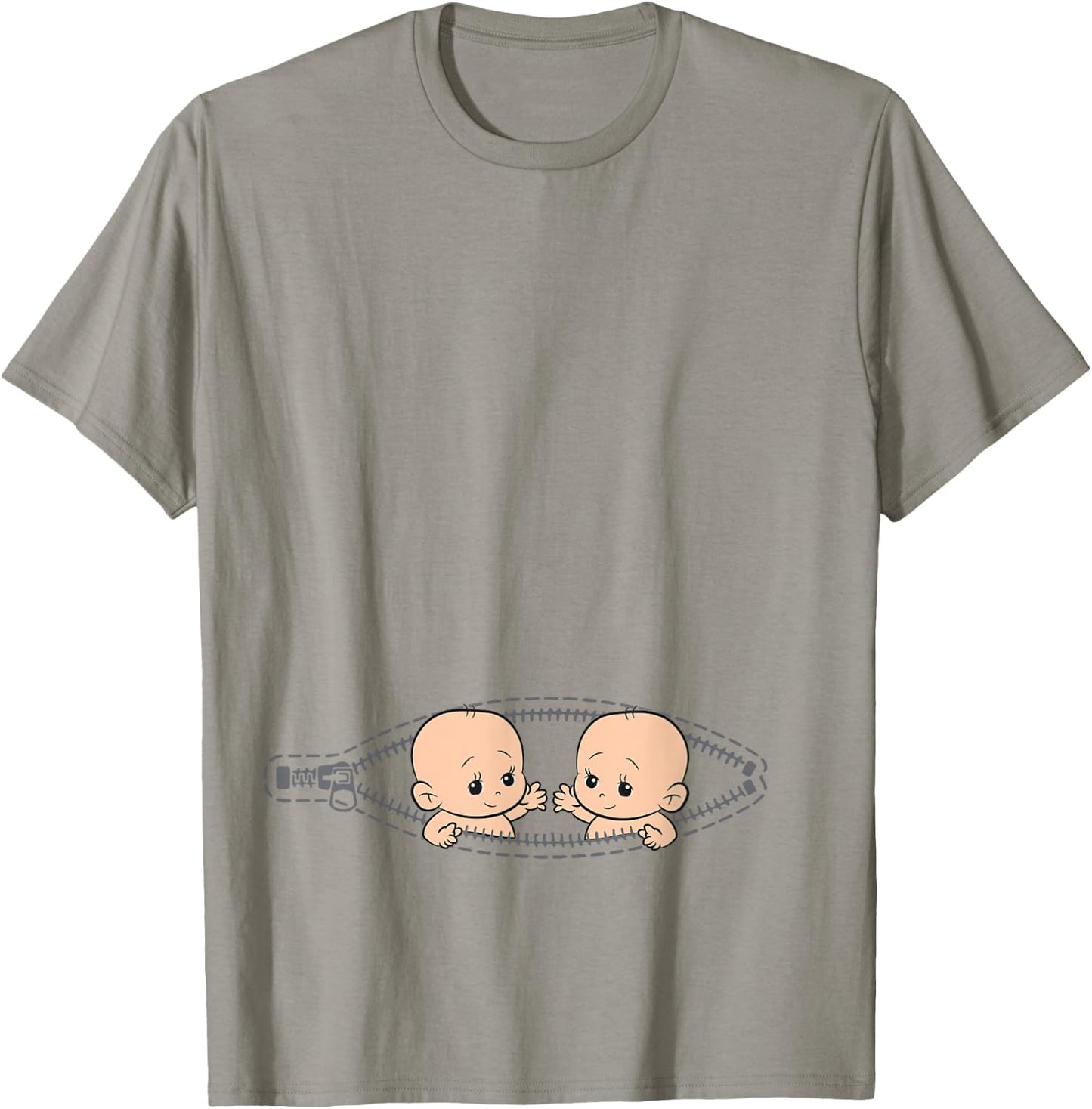 Pregnant Mother of Twins Pregnancy T-Shirt - T-Shirt | Sand