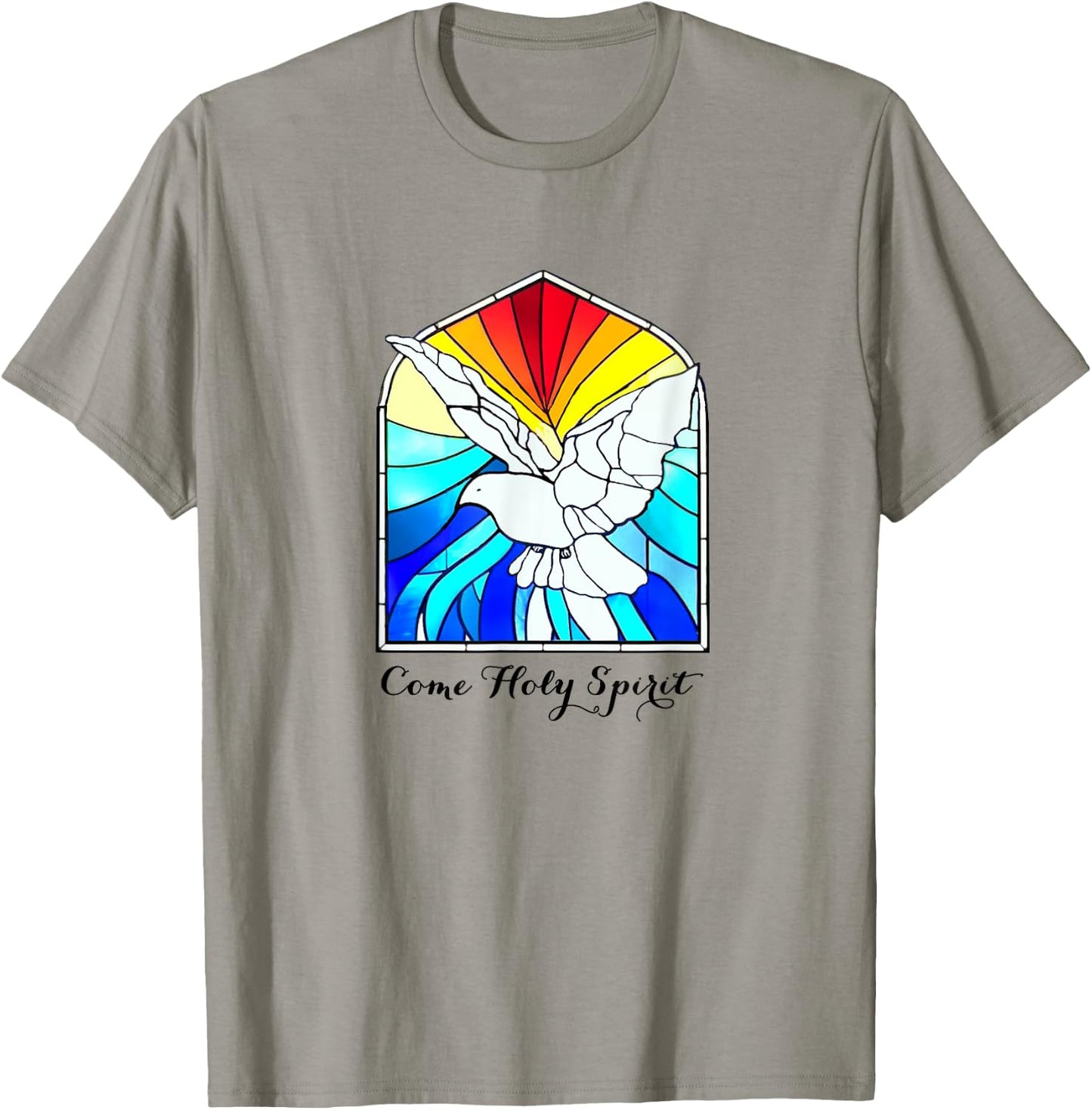 COME HOLY SPIRIT - Dove art design and Christian LOVE prayer T-Shirt - T-Shirt | Sand