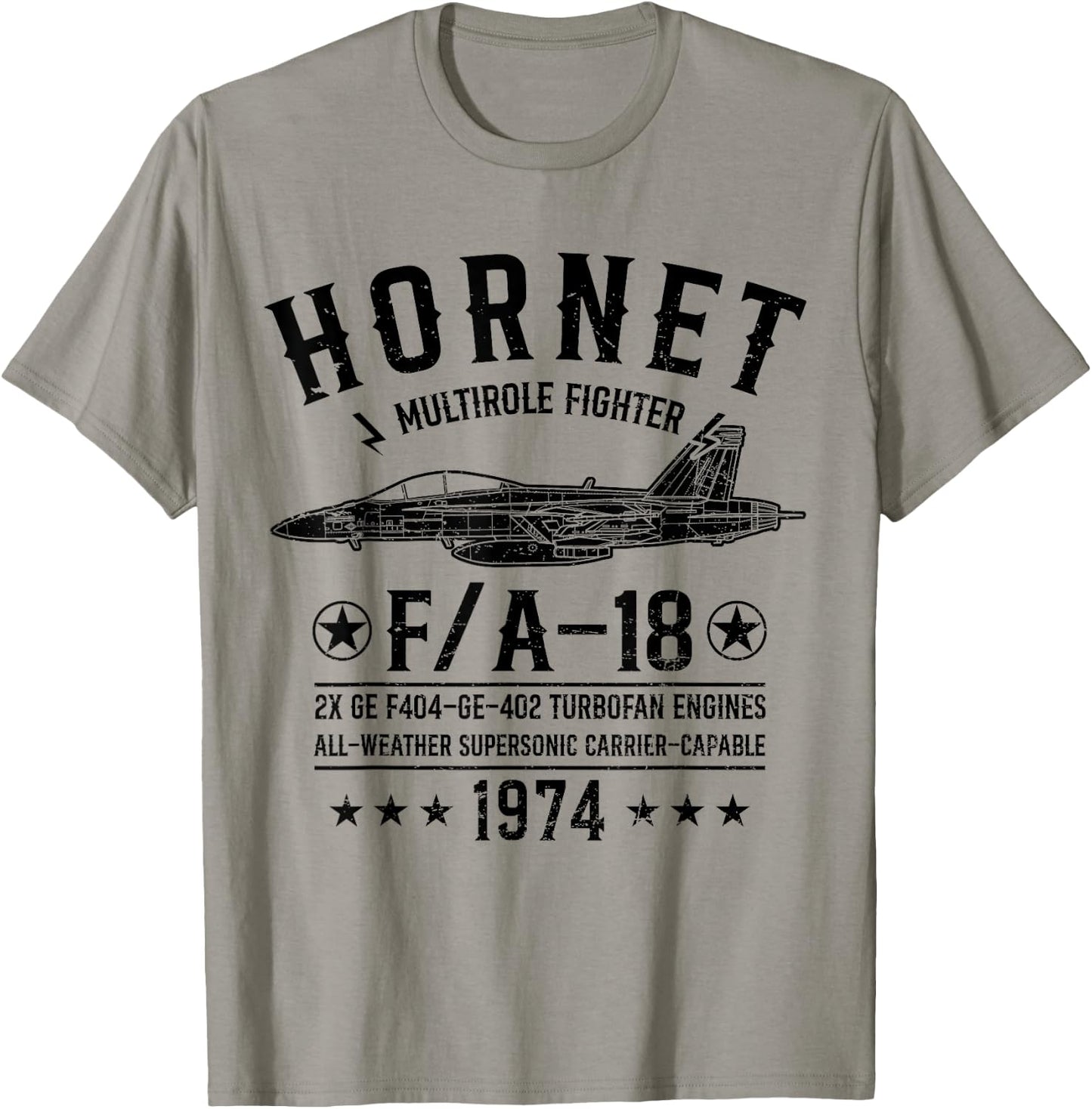 FA-18 Hornet Multirole Fighter Jet F-18 Military Airplanes T-Shirt - T-Shirt | Sand
