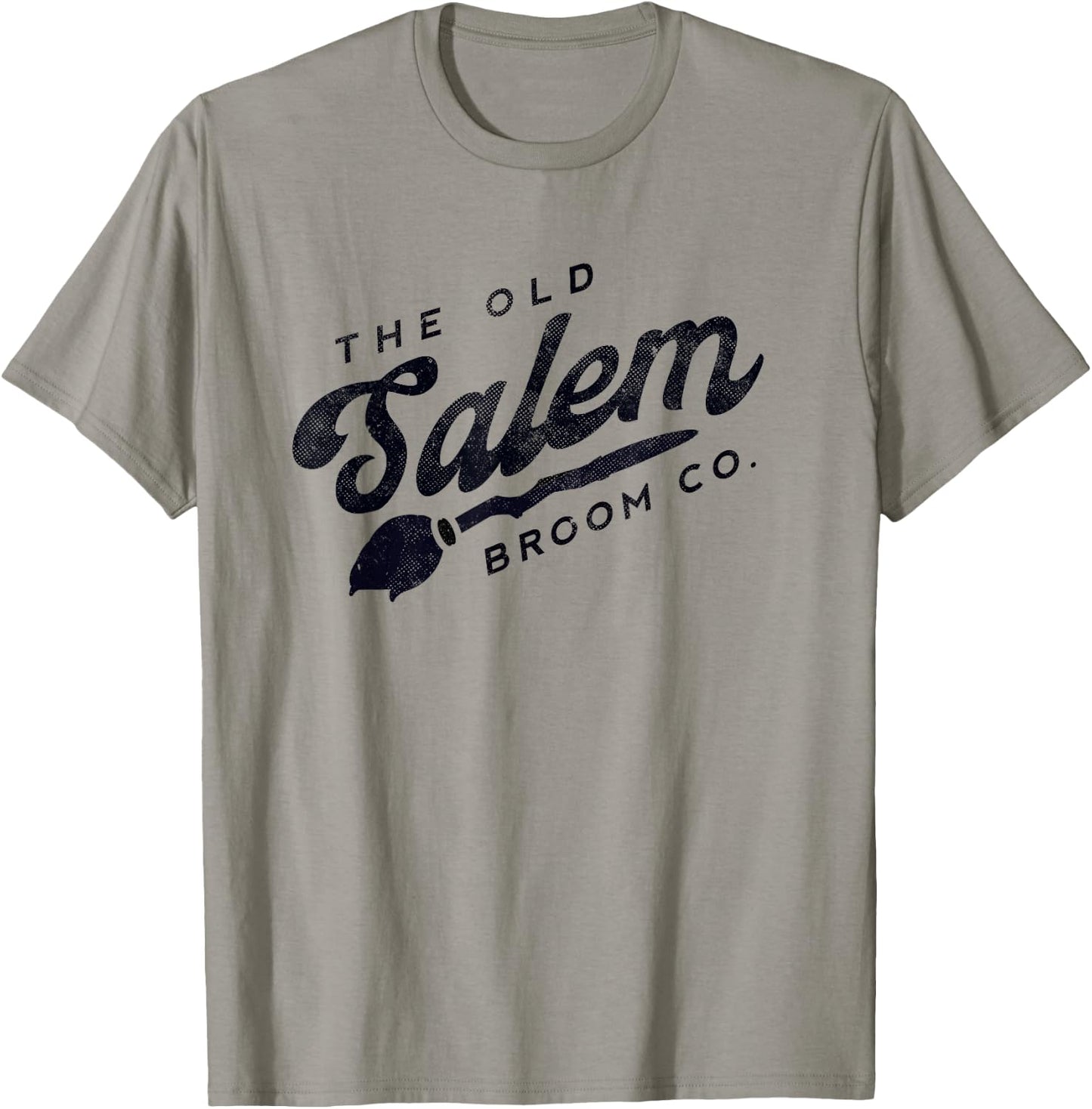 Funny Witch Olde SALEM BROOM Company Scary Witches Brew Co T-Shirt - T-Shirt | Sand