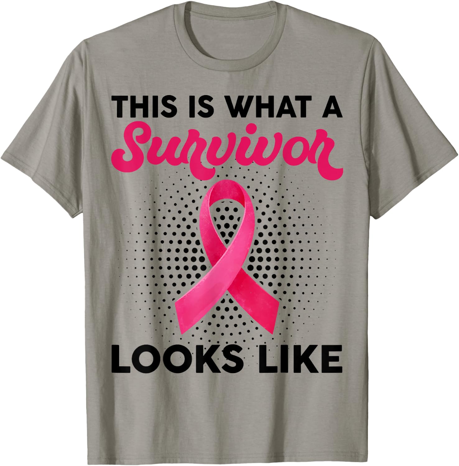 What A Survivor Looks Like Breast Cancer Awareness T-Shirt - T-Shirt | Sand