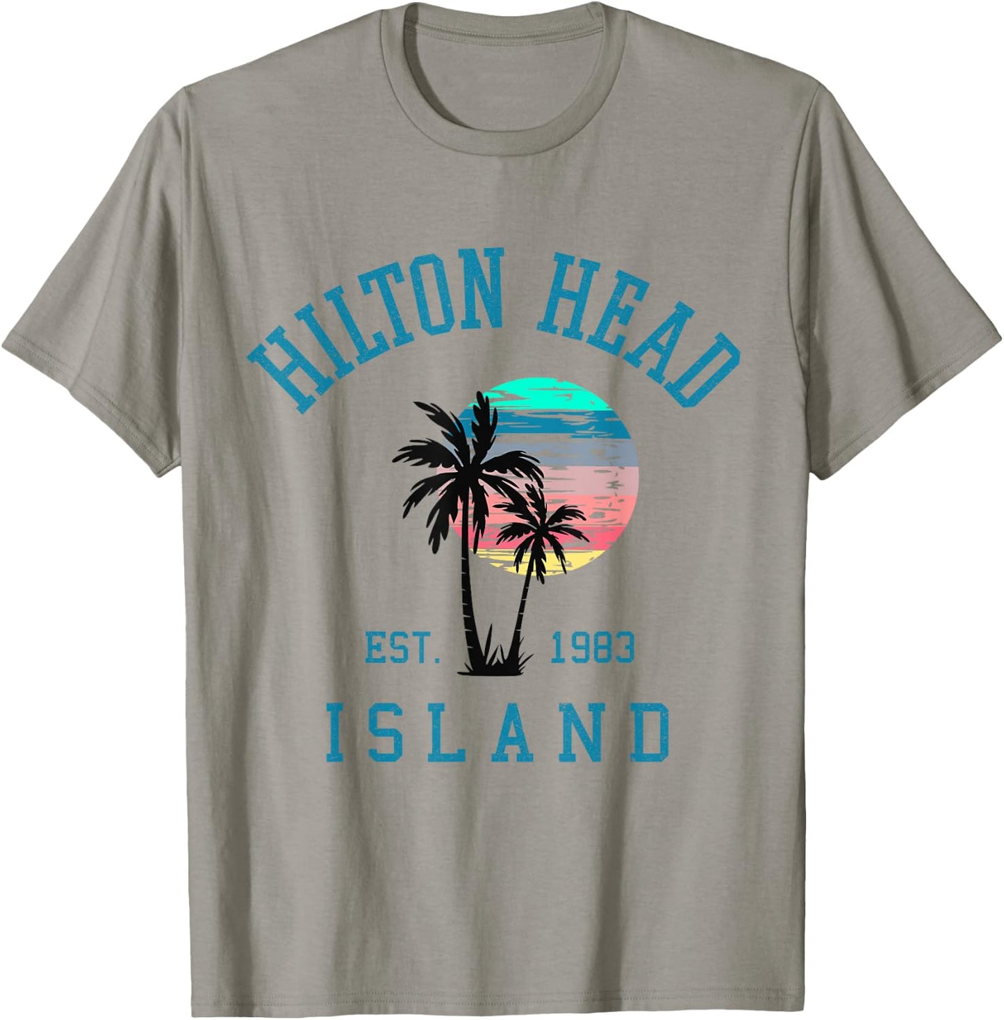 Hilton Head Island South Carolina Beach Palm Trees Summer T-Shirt - T-Shirt | Sand