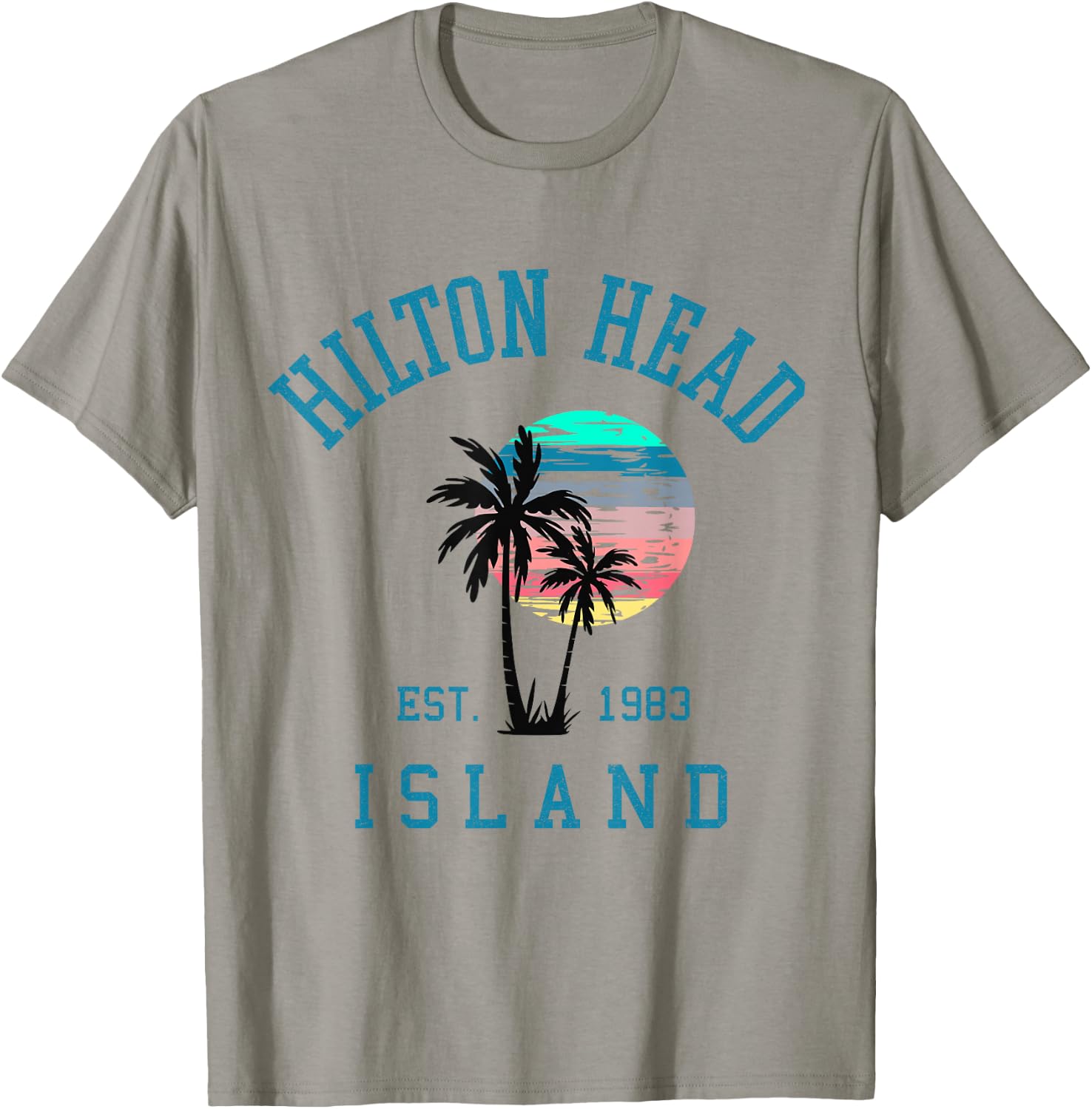 Hilton Head Island South Carolina Beach Palm Trees Summer T-Shirt - T-Shirt | Sand