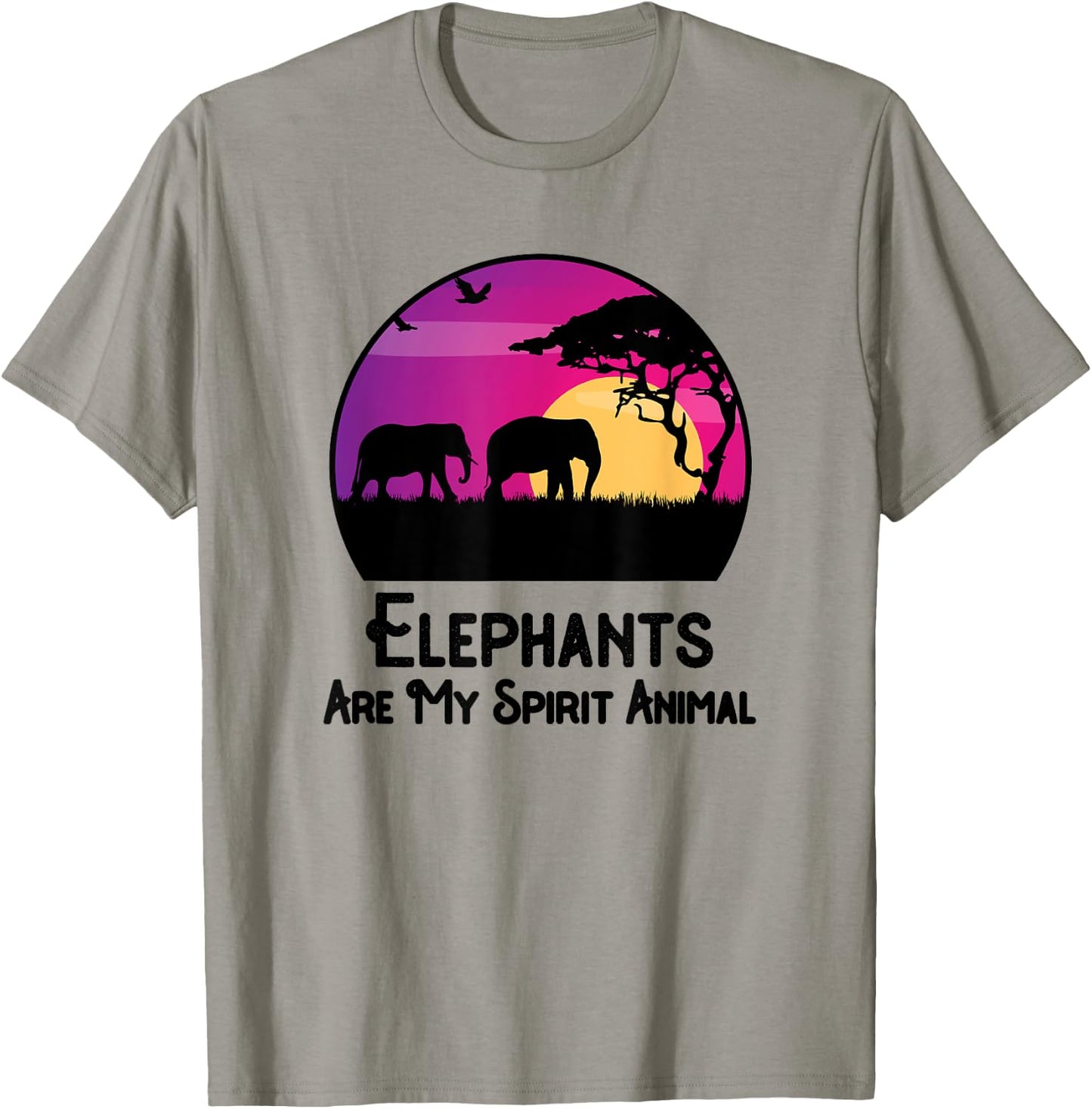 Elephants Are My Spirit Animal Elephant Lovers T-Shirt - T-Shirt | Sand