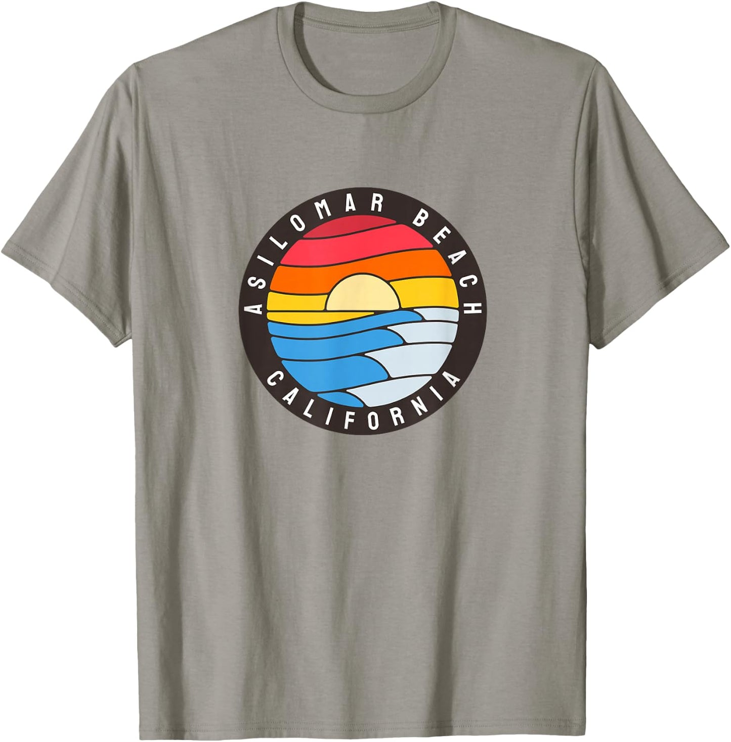 Asilomar State Beach California Retro Wave T-Shirt - T-Shirt | Sand