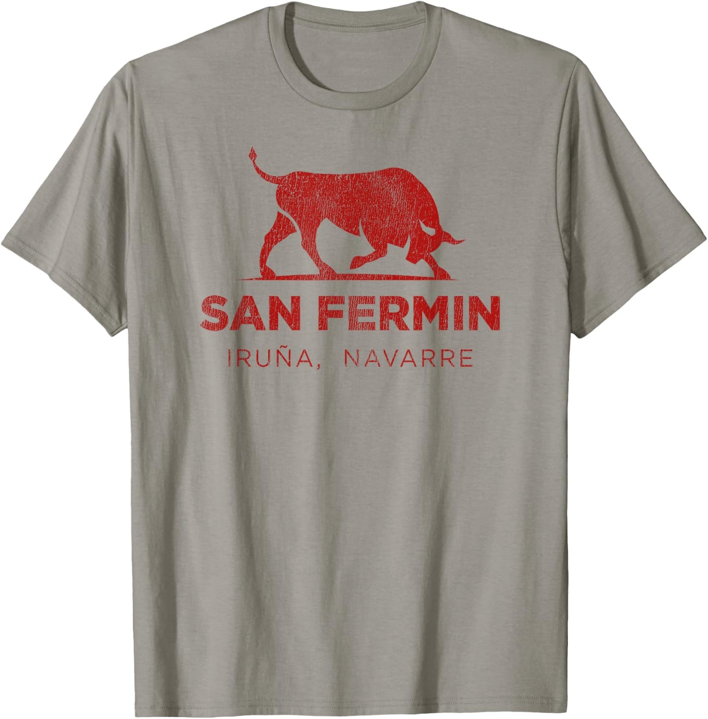 Camisetas de Espana / Spanish Shirts Pamplona Top | Basque Country San Fermin Women's - Grey, Small, Short Sleeve, , Classic Fit, Polyester 100% T-Shirt - T-Shirt | Sand