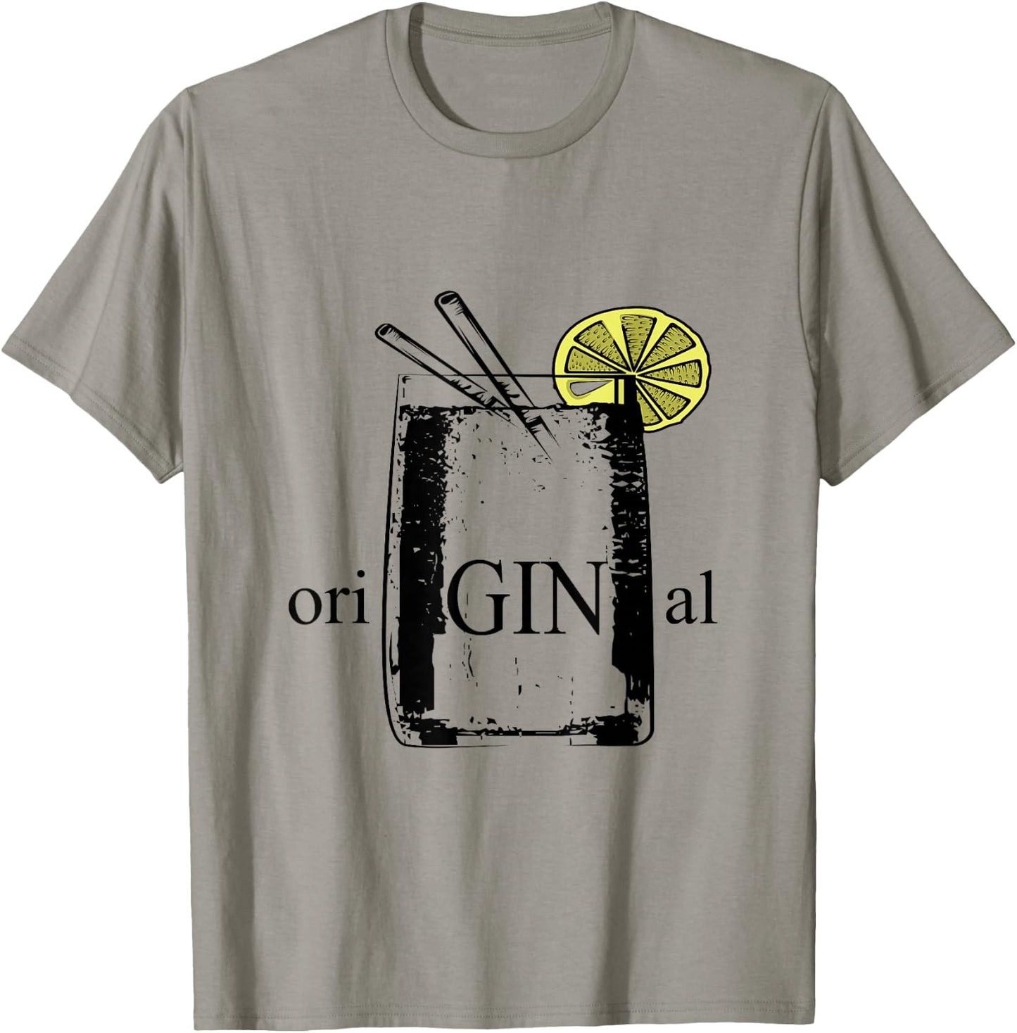 OriGINal Gin and Tonic Shirt Funny Longdrink Pun T-Shirt - T-Shirt | Sand