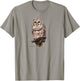 Barred Owl Graphic Birder Shirt Wildlife Bird Watching T-Shirt - T-Shirt | Sand