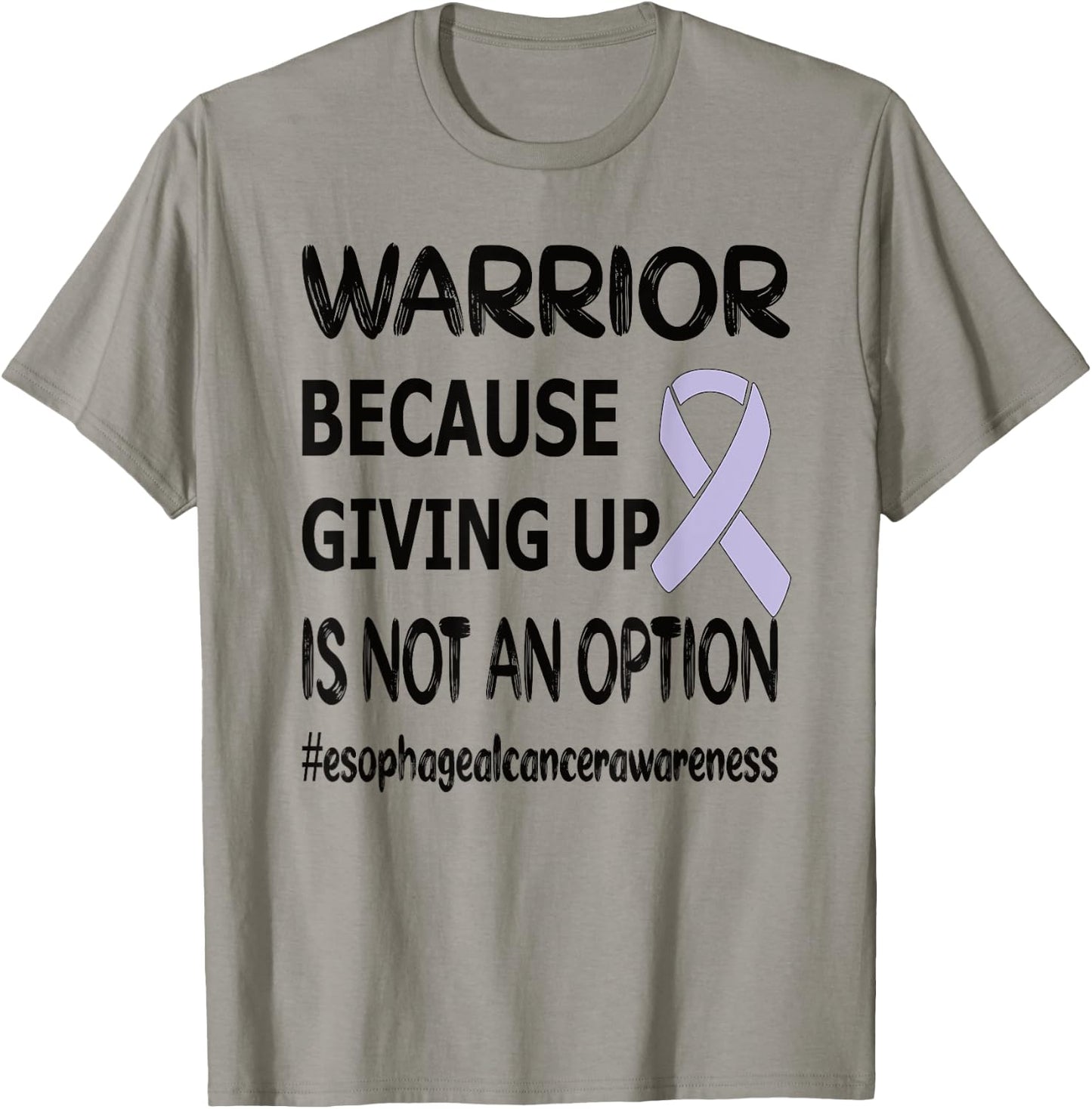 Esophageal Cancer Warrior Periwinkle Ribbon Cancer Survivor T-Shirt - T-Shirt | Sand