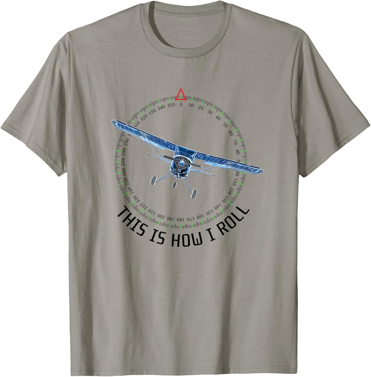 This Is How I Roll Funny Pilot Aviation Airplane T-Shirt - T-Shirt | Sand