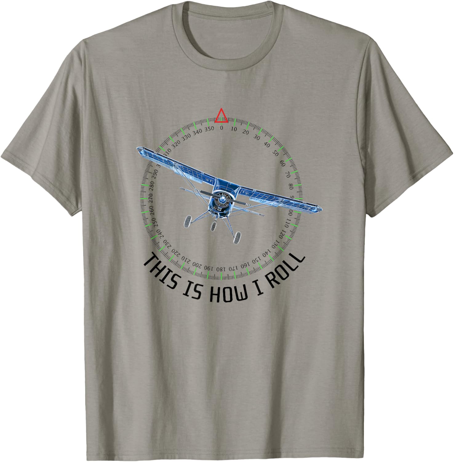 This Is How I Roll Funny Pilot Aviation Airplane T-Shirt - T-Shirt | Sand