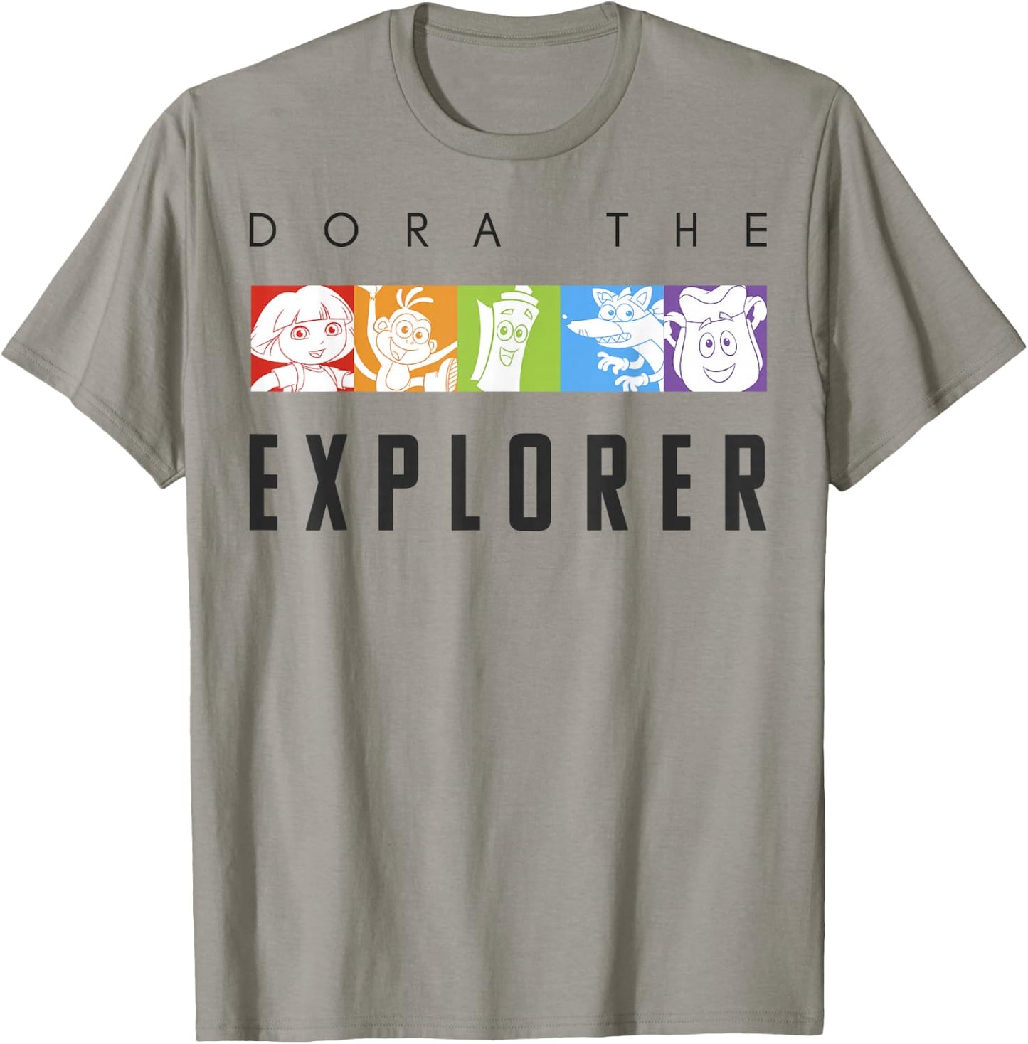 Dora The Explorer Rainbow Boxes T-Shirt - T-Shirt | Sand