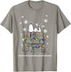 Peanuts Holiday Snoopy Dog House Lights Short Sleeve T-Shirt - T-Shirt | Sand