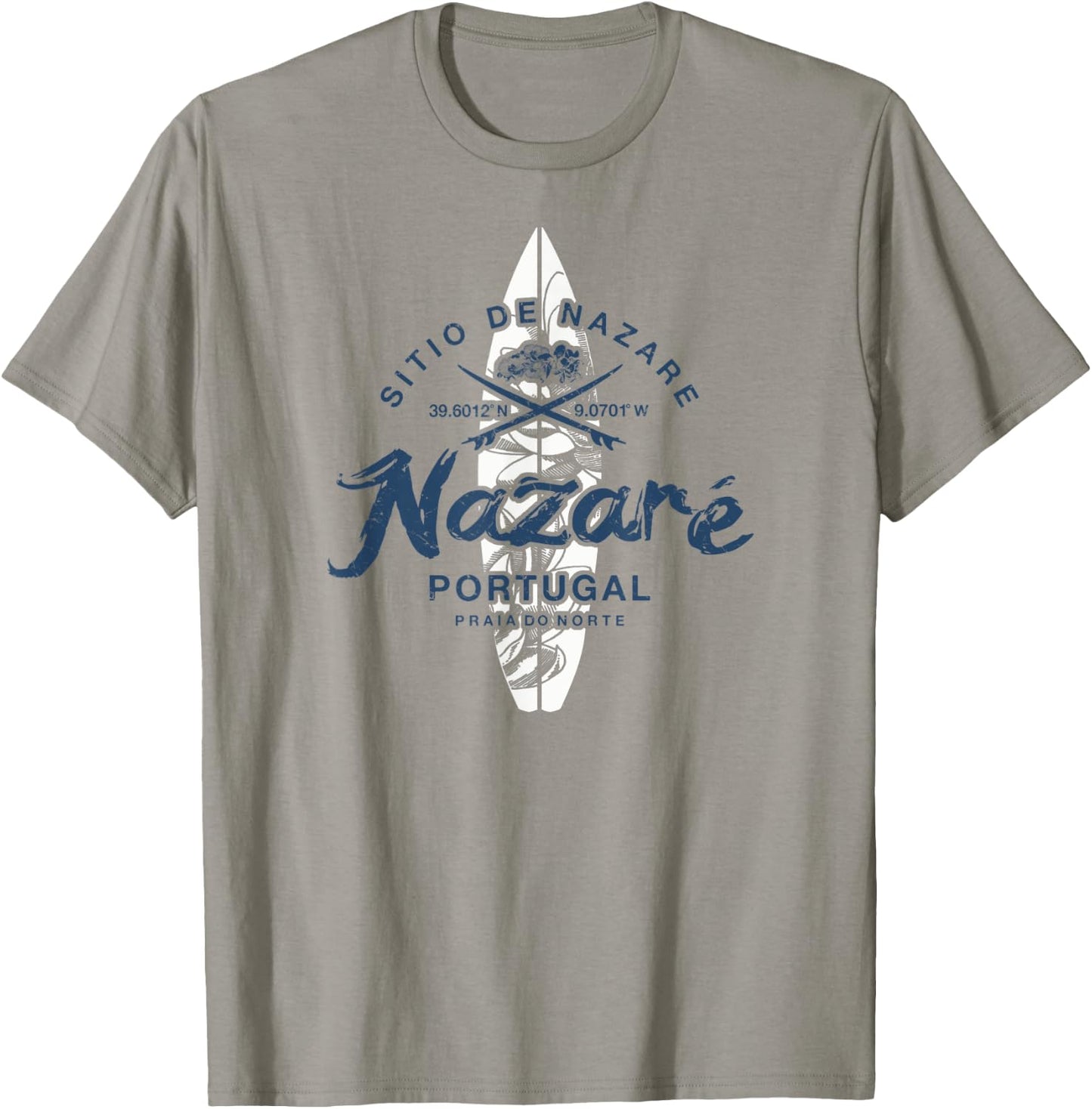Nazare Portugal Praia do Norte Surfing Vintage T-Shirt - T-Shirt | Sand