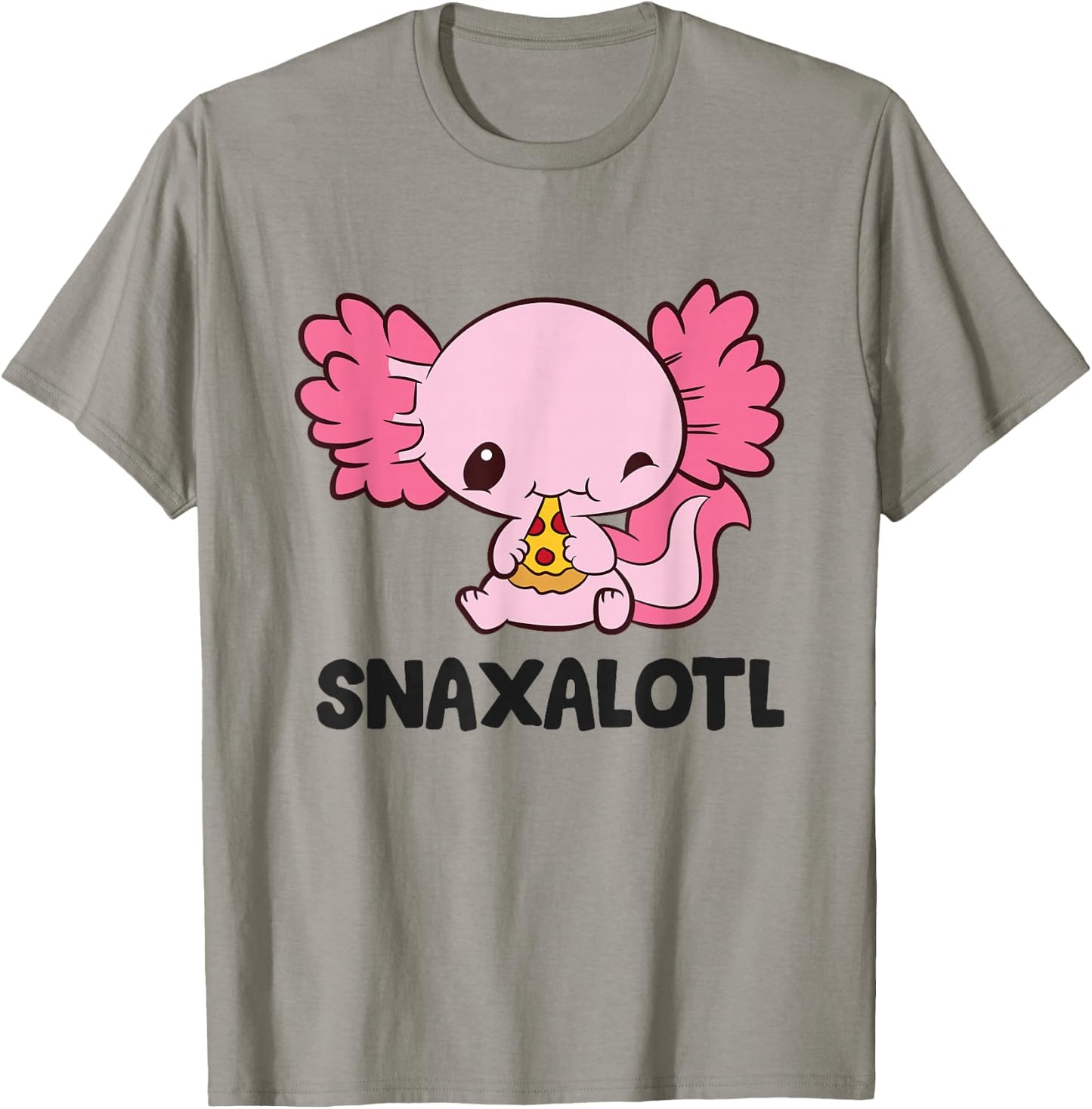 Snaxalotl Love Axolotls Cute Axolotl With Pizza T-Shirt - T-Shirt | Sand