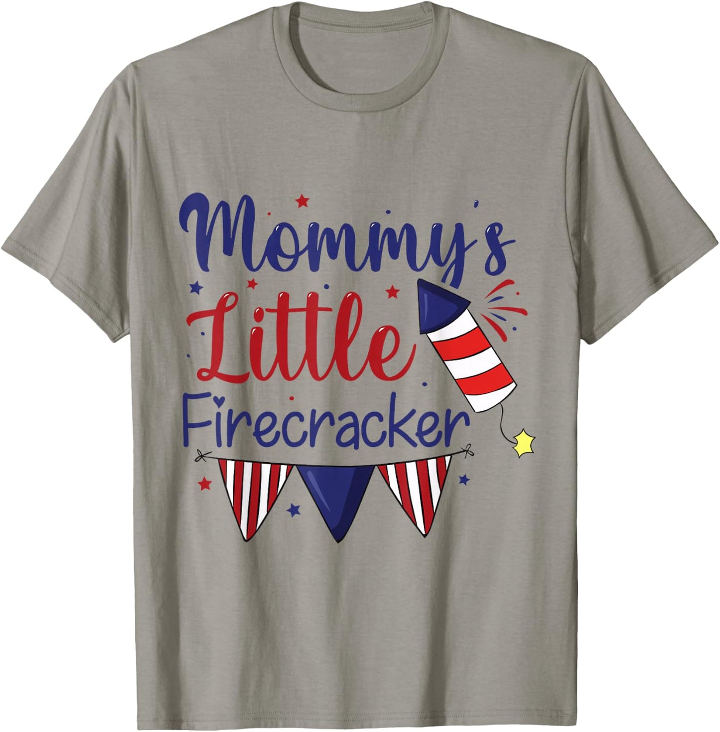 Cute 4th of July Mommy's Little Firecracker Kids Toddlers T-Shirt - T-Shirt | Sand