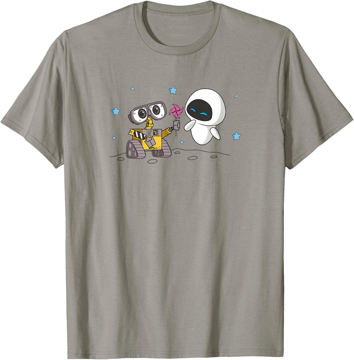 Disney Wall-E & Eve Moonscape Pinwheel Small T-Shirt - T-Shirt | Sand