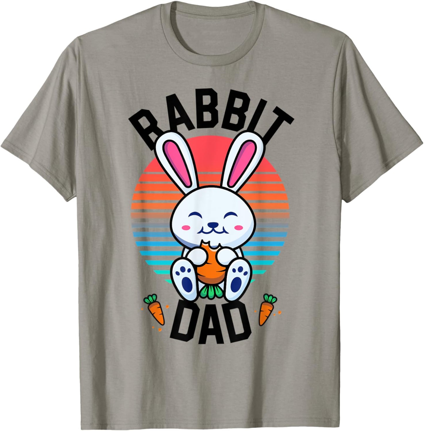 Rabbit Dad Bunny Shirt For Boys Men Rabbit Lover Gifts Pet T-Shirt - T-Shirt | Sand