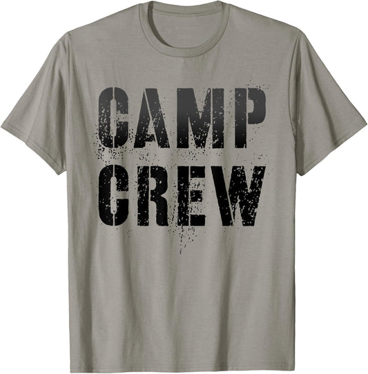Vintage CAMP CREW Summer Staff Counselor Teacher Nurse Host T-Shirt - T-Shirt | Sand