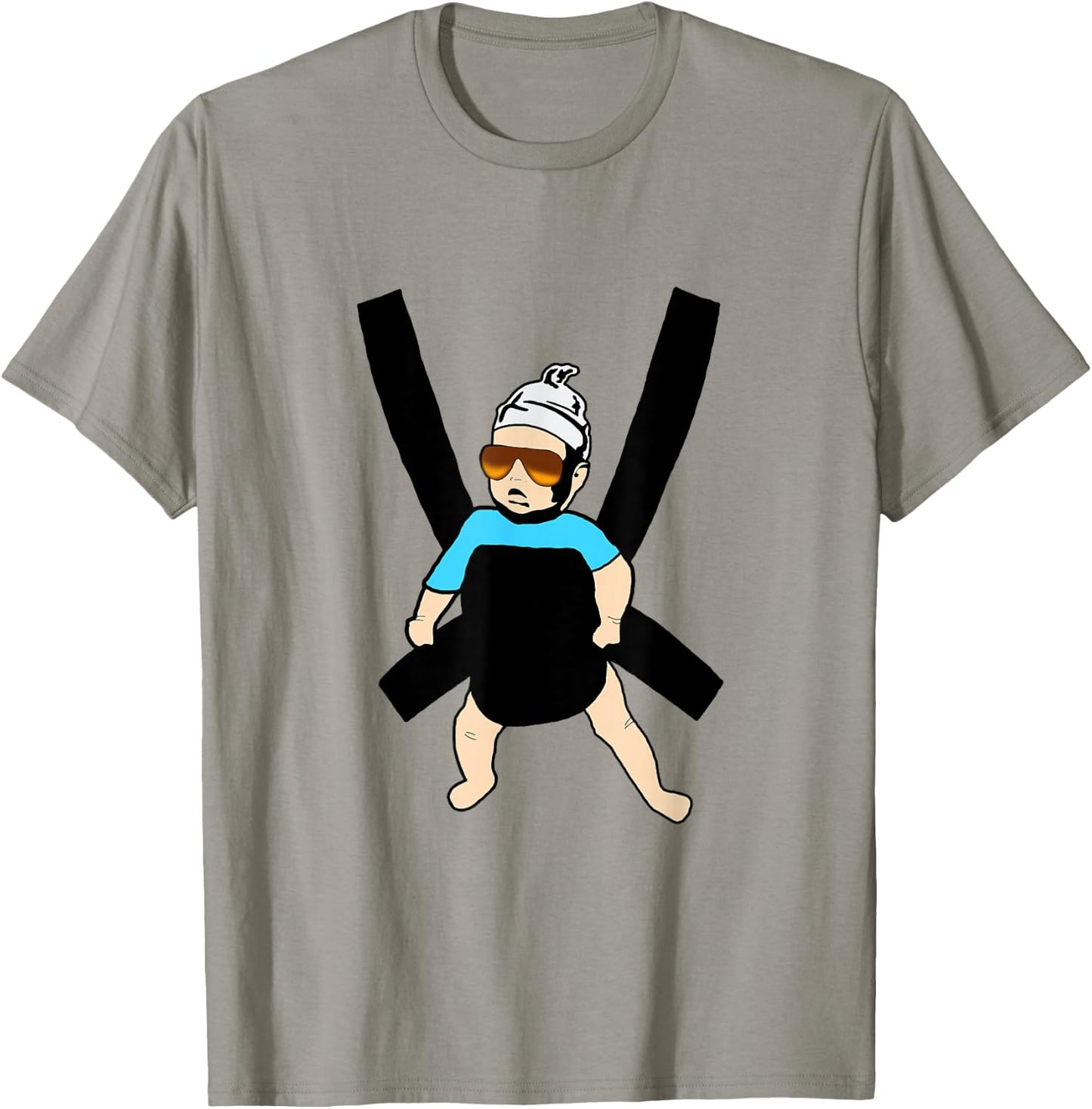 Carlos - Hangover Baby with Sunglasses in a Strap T-Shirt - T-Shirt | Sand